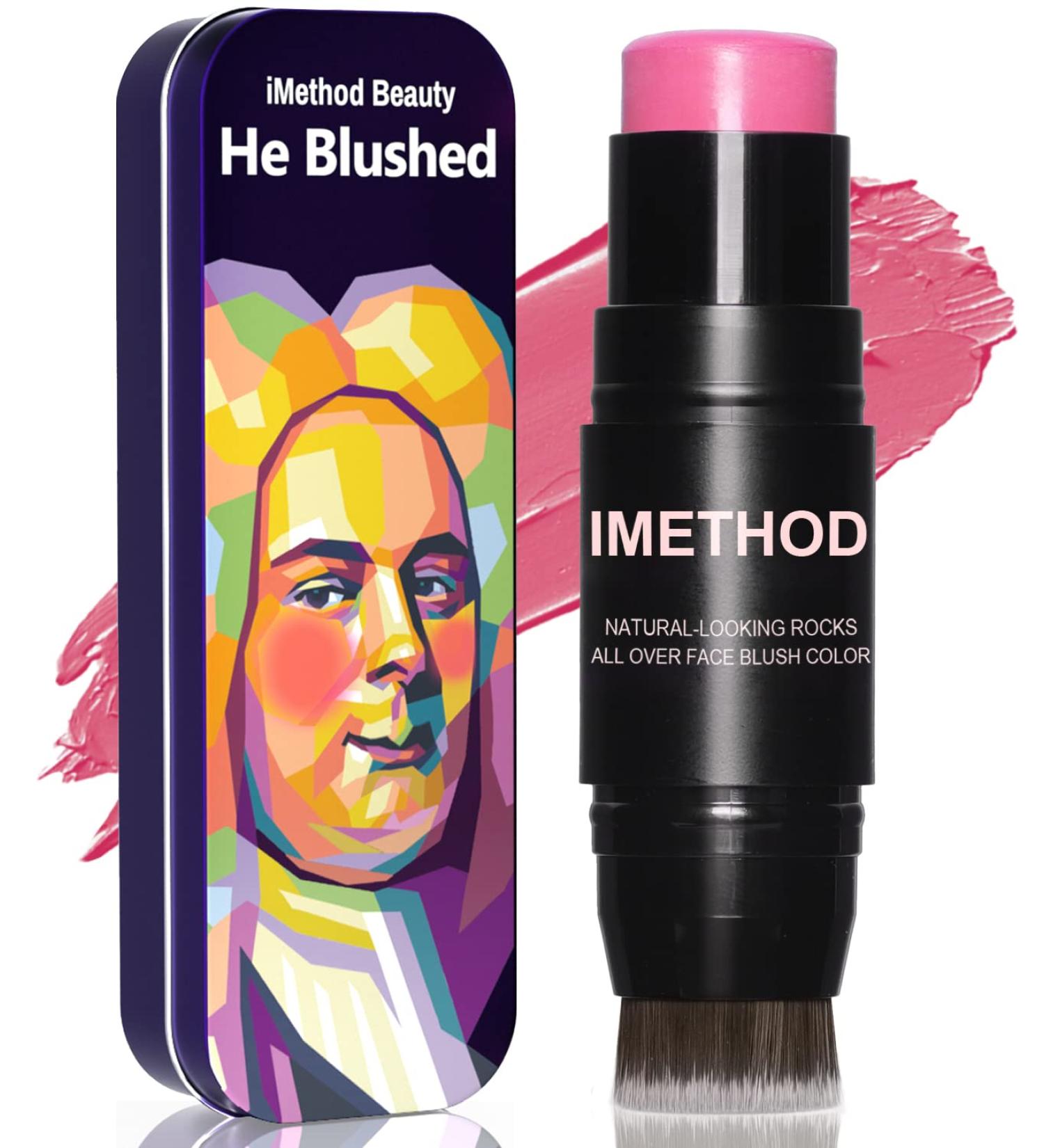 iMethod Cream Blush Stick - Sheer Red Lip & Cheek Makeup for All Ages | Easy to Use & Cruelty-Free - Buy Online on GoSupps.com