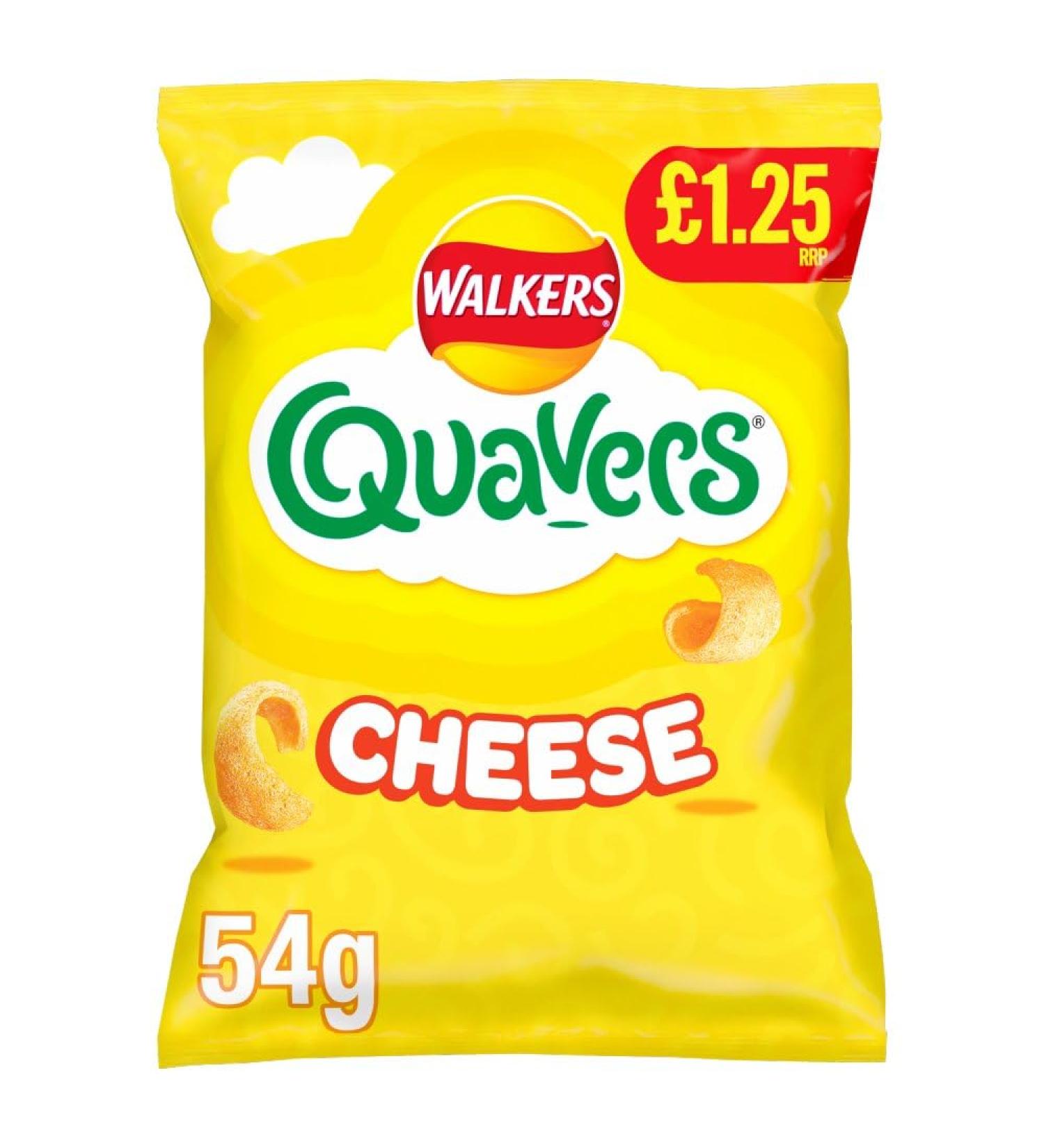 Walkers Quavers Cheese Snacks 54g x Case of 15 Quavers Cheese Snacks 15