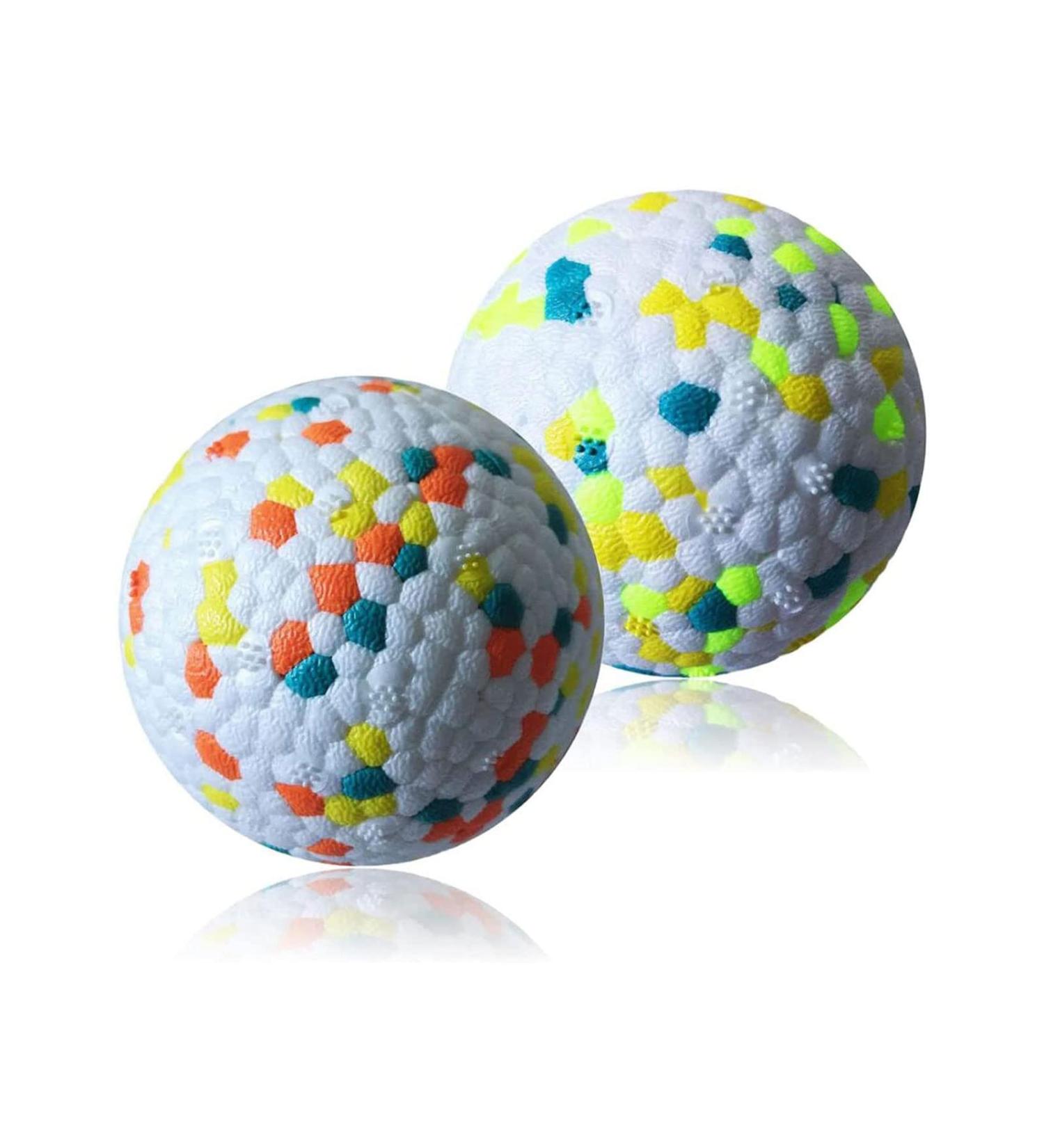 CAISHOW 2Pack Dog Ball Toys Indestructible Dog Ball Float On Water Fetch Bouncy Durable Solid Rubber Ball For Puppy Small And Medium Dogs Playing Toys (2Pcs-2.55'') B 2.55'' Green+Orange - Buy Online on GoSupps.com