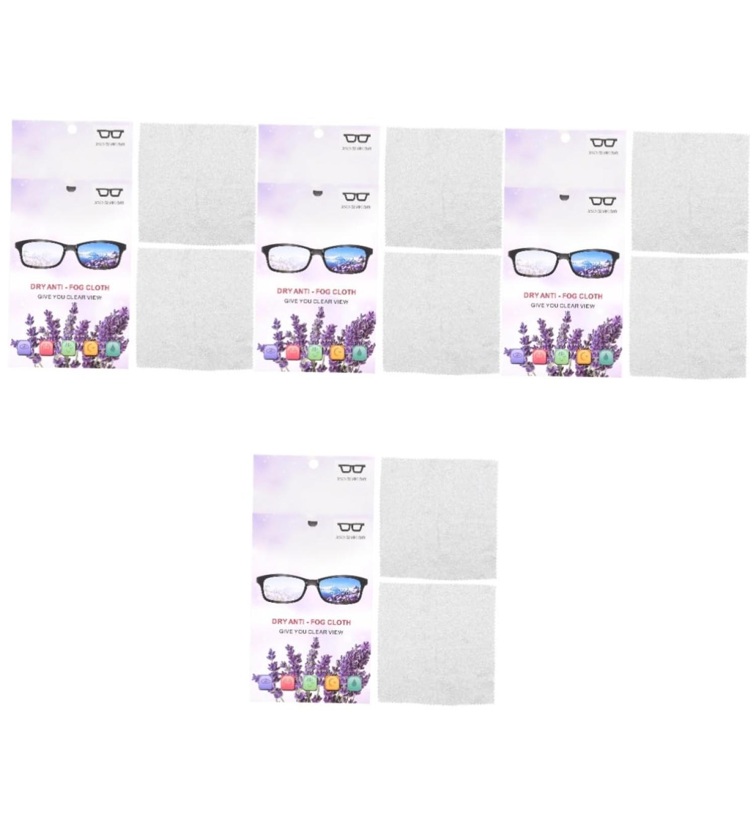 NOLITOY 8-Pcs Glasses Wipes | Reusable Eyeglass Cleaning Cloths & Lens Wipes | Fog-Free Screen Cleaners - 14.5x14cm - Buy Online on GoSupps.com