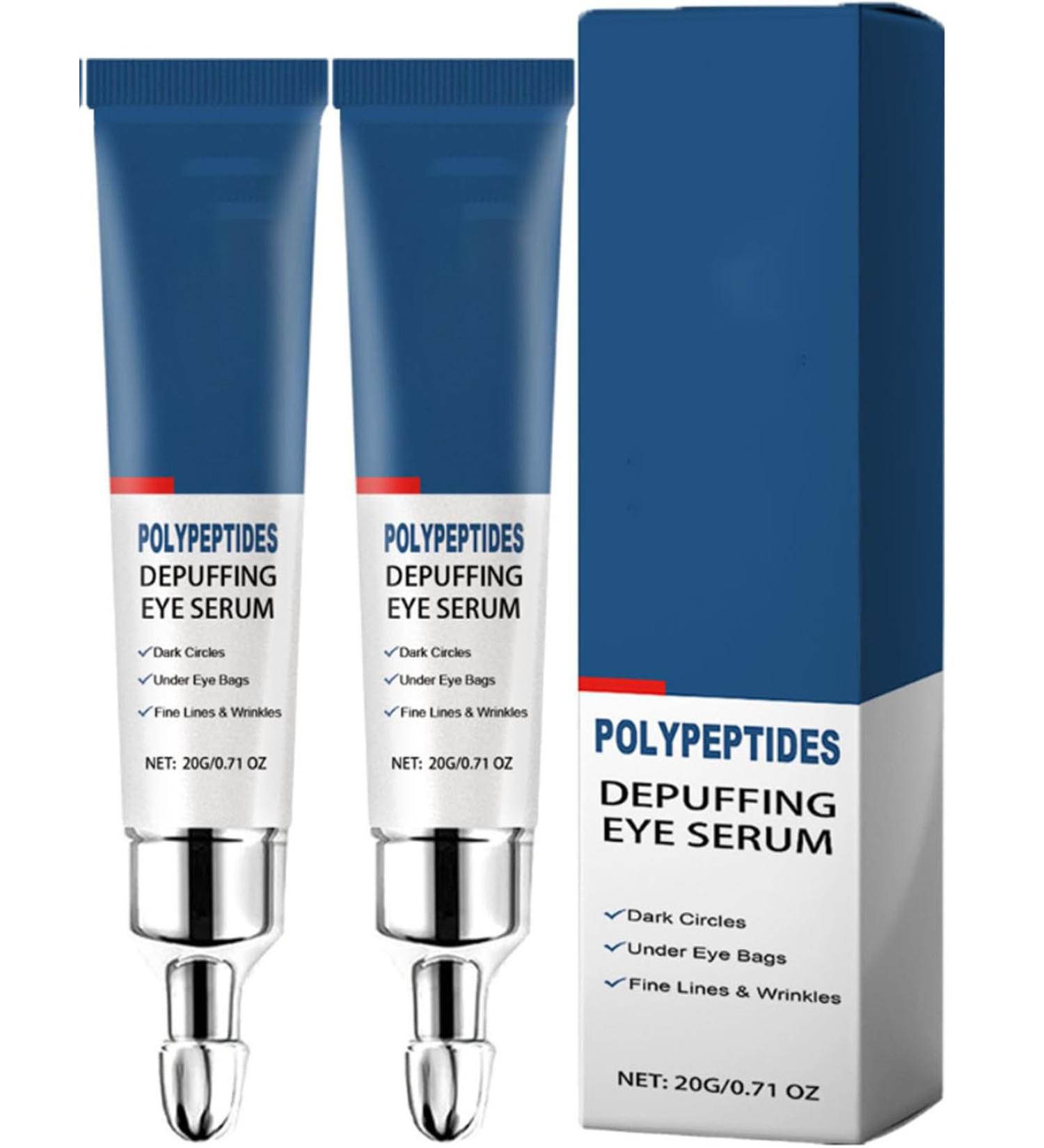 Seurico & Himeye Peptide Depuffing Eye Serum Duo - Moisturizing Gel for Dark Circles Under Eye Bags Puffiness Fine Lines & Wrinkles | International Shipping - Buy Online on GoSupps.com