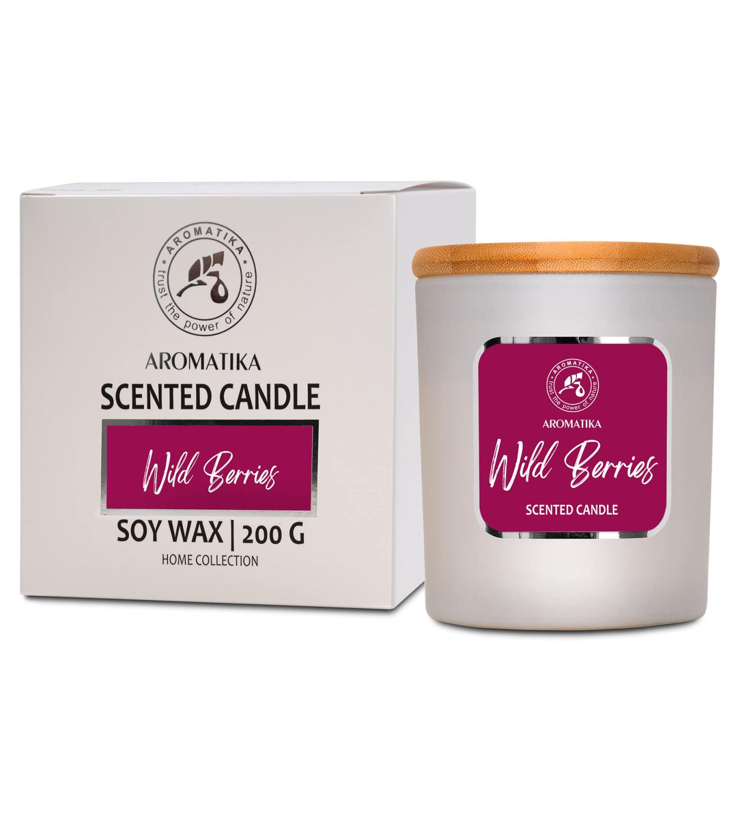Wild Berries Scented Candle - Luxury Aromatherapy Soy Wax - 45 Hours Burn Time - Perfect Gift for Home - 200g - Buy Online on GoSupps.com