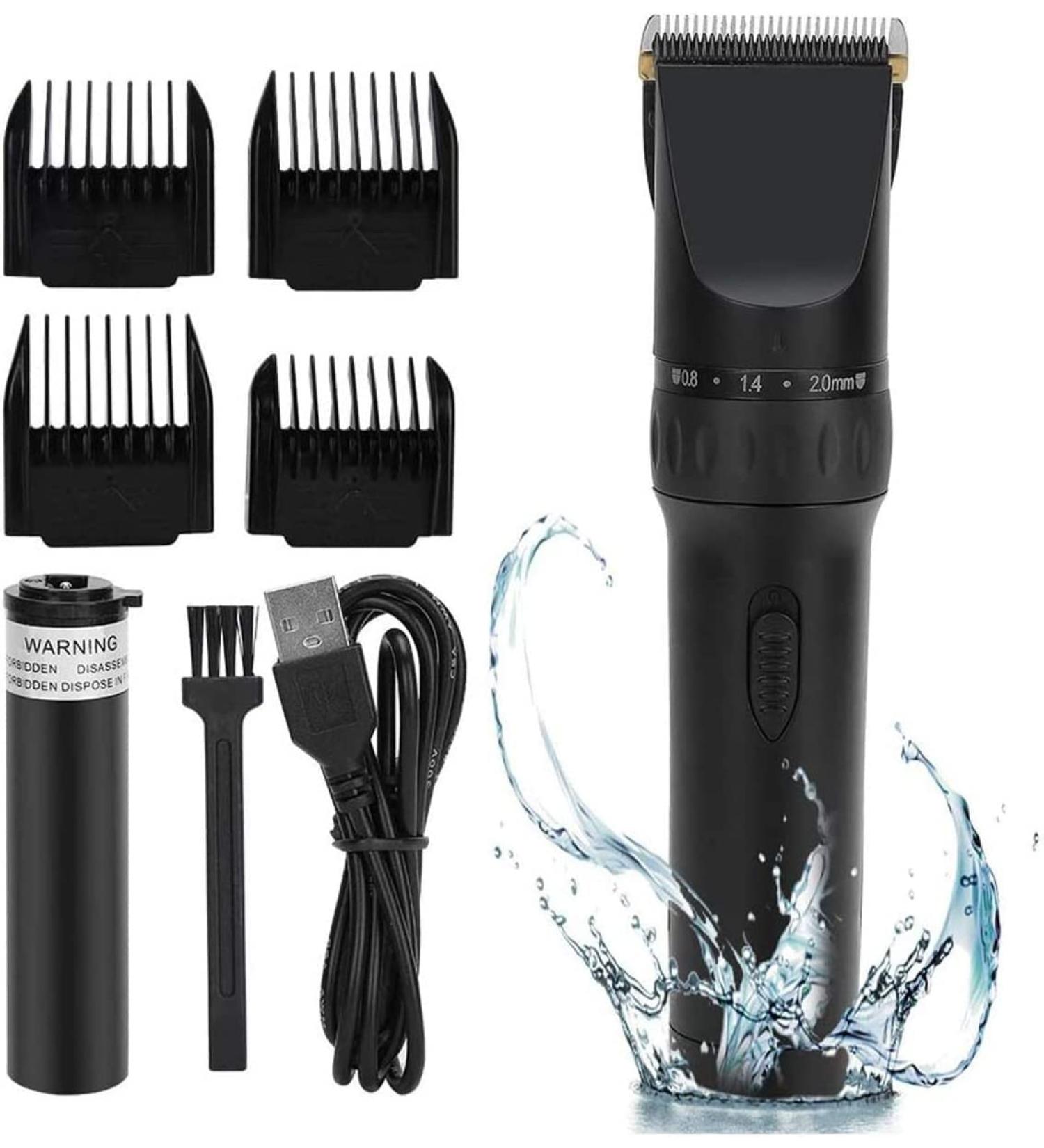 Cordless Rechargeable Hair Clippers - 8-Piece Electric Hair Trimmer Kit | Perfect Valentine's Day Gift for Him | Family Haircuts at Home - Buy Online on GoSupps.com
