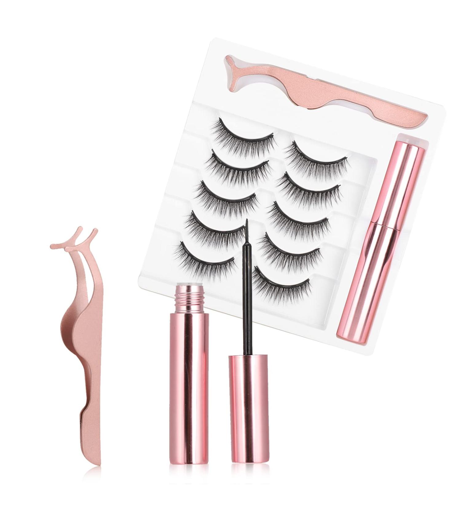 Sonew Magnetic Eyeliner and Lash Kit - 5 Pairs, No Glue Needed, Natural Look, Long Lasting 3D Extension Set - Buy Online on GoSupps.com