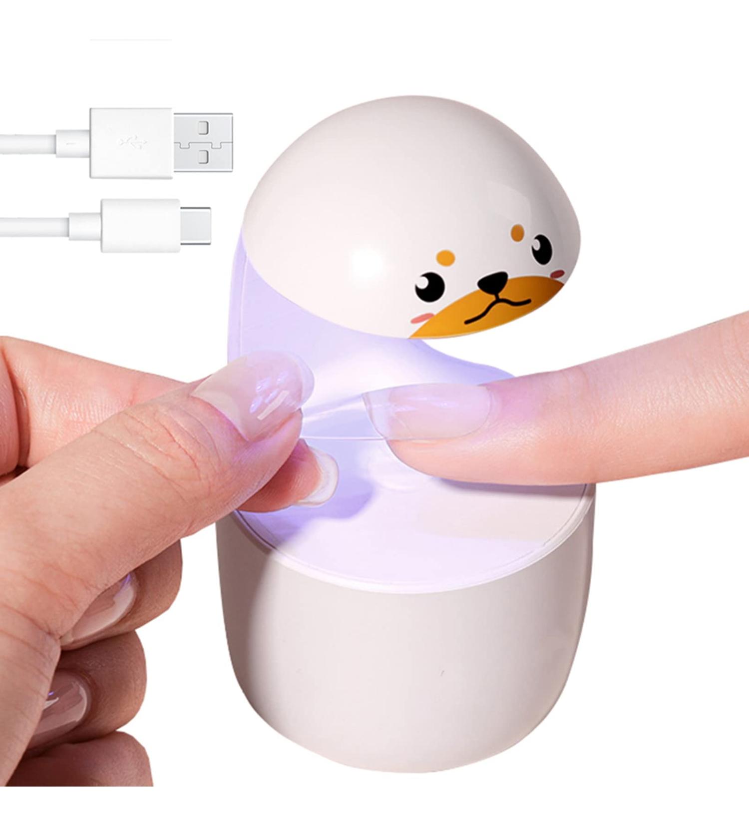 Mini LED Nail Lamp for Gel Polish - Portable UV Curing Light for DIY Manicure - USB Nail Dryer for Home Salon - Cute Cartoon Design - Buy Online on GoSupps.com