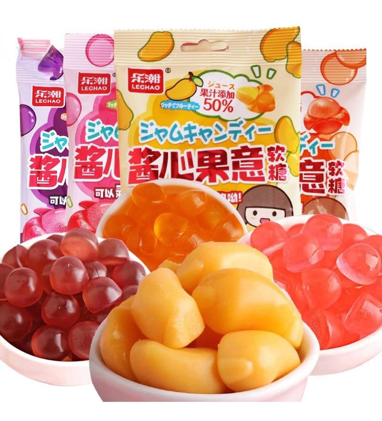 Mango White Peach Soft Candy Peelable Litchi Gummies Instant Office Sugary Snacks Fruit Juice Fudge Chewing Sweets Gummy Candy Healthy Desserts Dim sum Candies Casual Snacks Gift (Mango 10bag) Mango 10bag - Buy Online on GoSupps.com