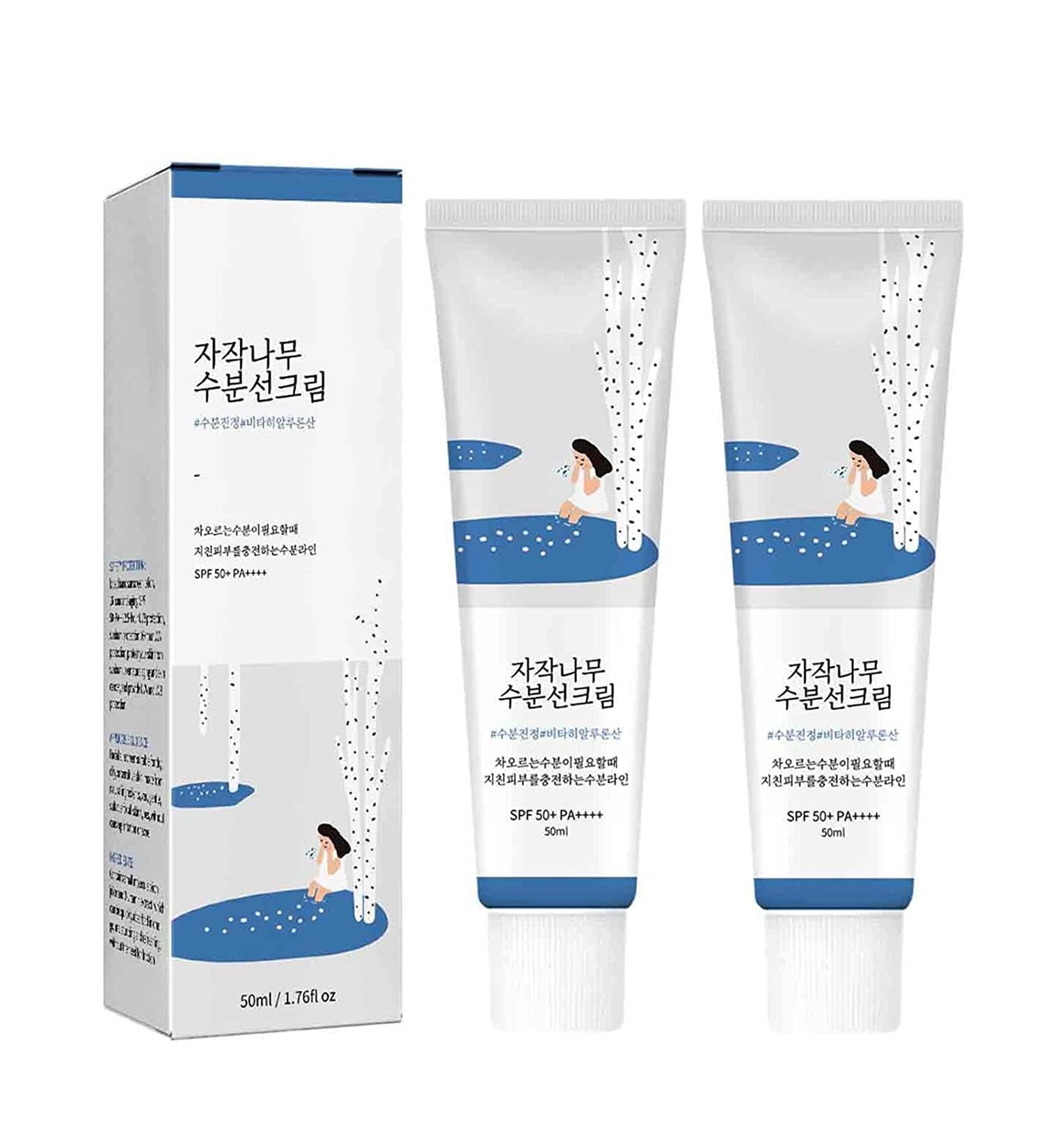Organic SPF50+ PA++++ Moisturizing Sunscreen for All Skin Types (2PCS) - Buy Online on GoSupps.com