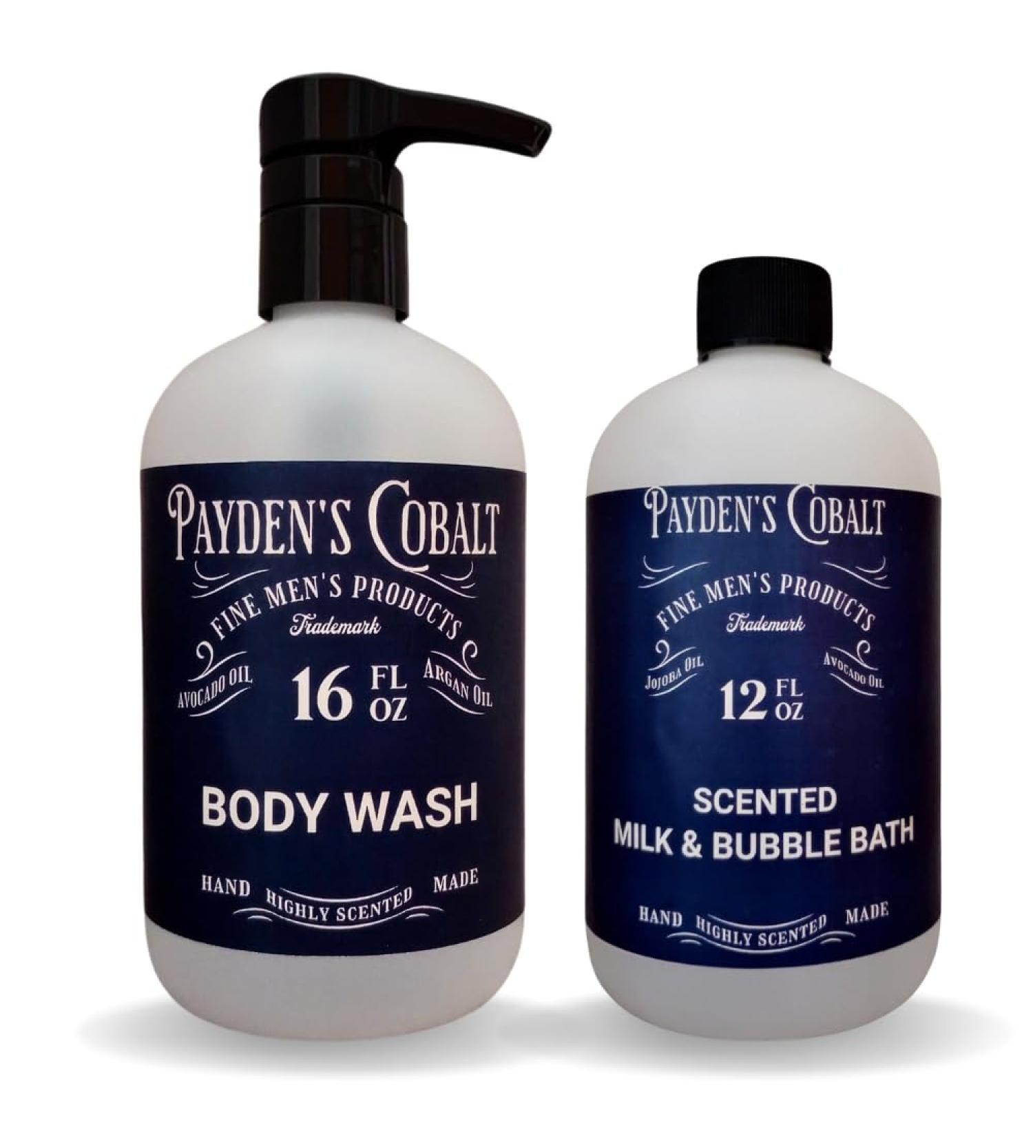 Payden's Cobalt Cedarwood Sandalwood & Musk For Men Scented Body Wash & Milk Bath Set - Buy Online on GoSupps.com