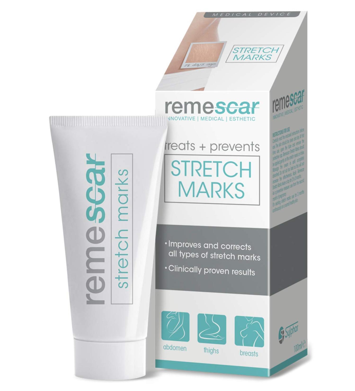 Remescar Stretch Marks Treatment 100ml - Clinically Proven Cream for Stretch Mark Removal & Prevention - Buy Online on GoSupps.com
