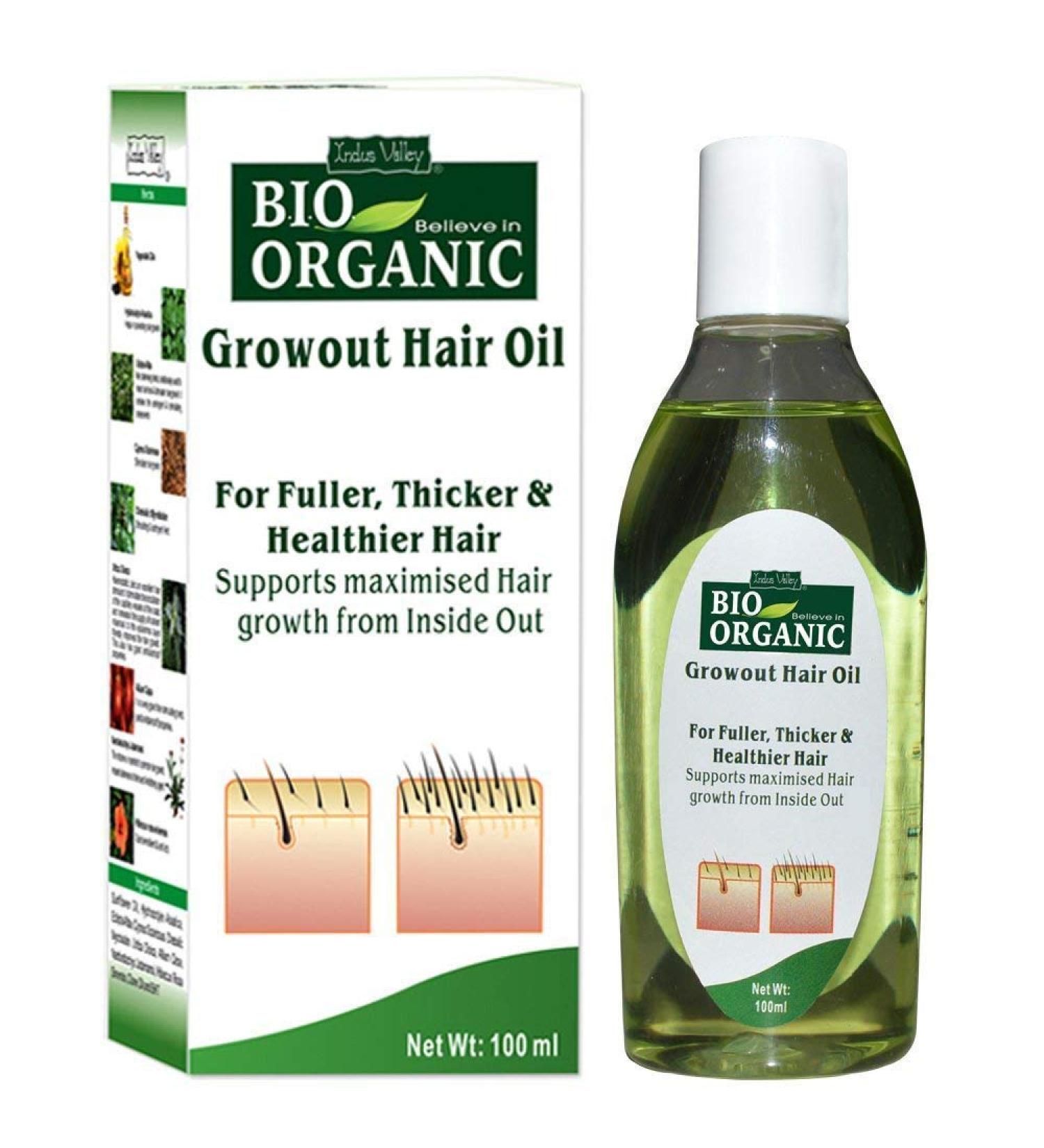 Indus Valley Bio Organic Hair Oil 100ml - Natural Hair Care for Healthy Shine | International Shipping Available - Buy Online on GoSupps.com