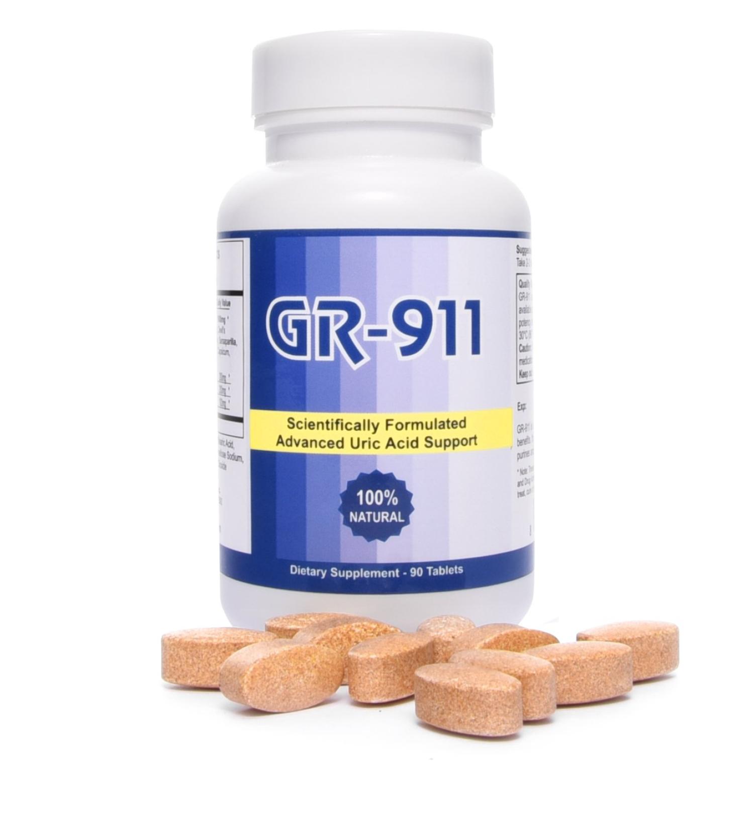 GR-911 Uric Acid Cleanse & Joint Support Supplement - Reduce Inflammation with Natural Formula | 90 Tablets - Buy Online on GoSupps.com