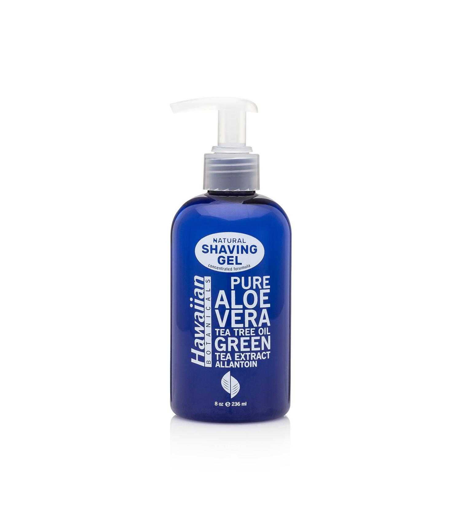 Hawaiian Botanicals Natural Shaving Gel - 8 oz Pump Top Bottle | Premium Shaving Cream for Men & Women | Buy Internationally - Buy Online on GoSupps.com