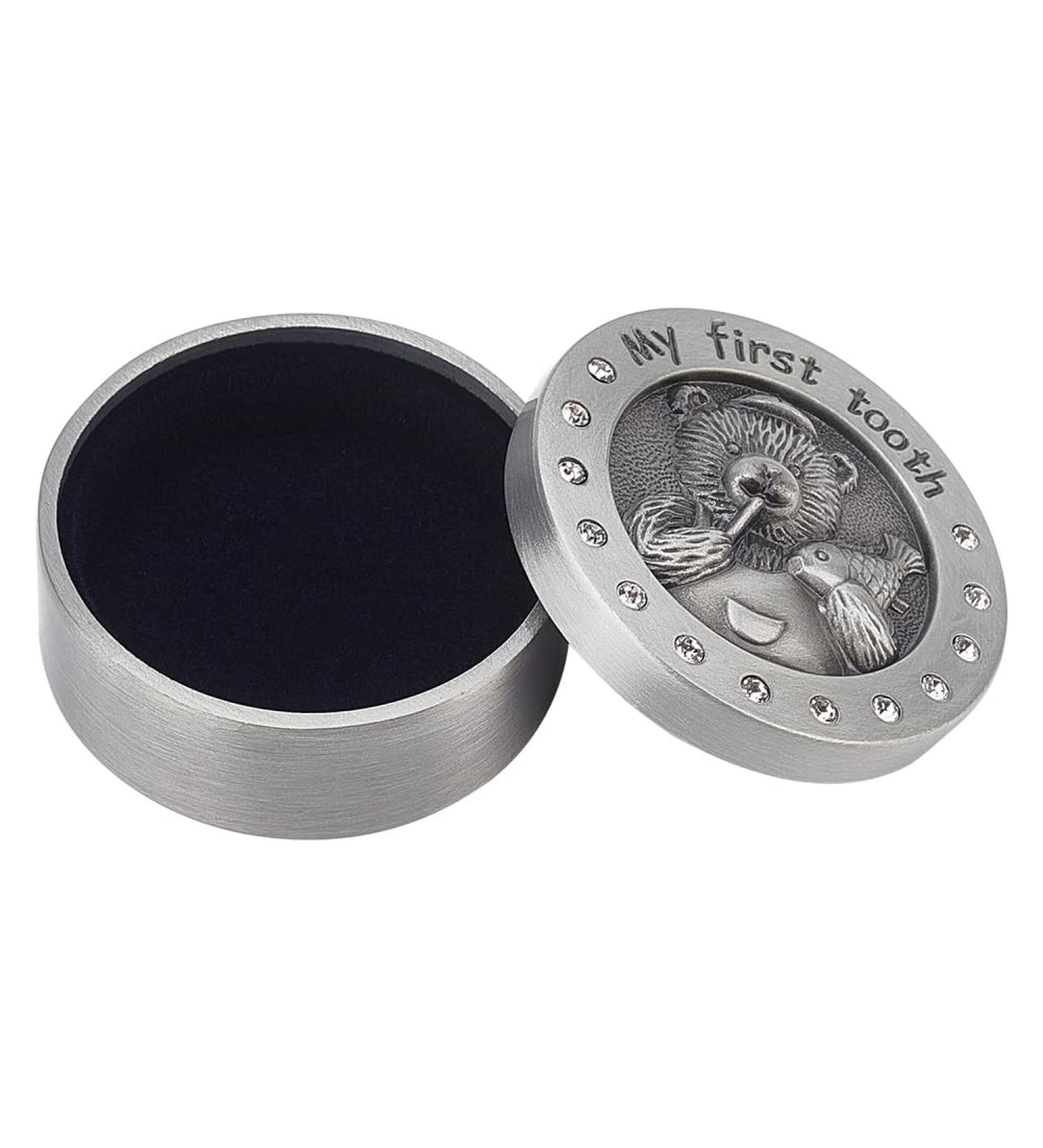 FINGERINSPIRE Silver My First Tooth Holder - Engraved Baby Teeth Fairy Keepsake Box - Buy Online on GoSupps.com