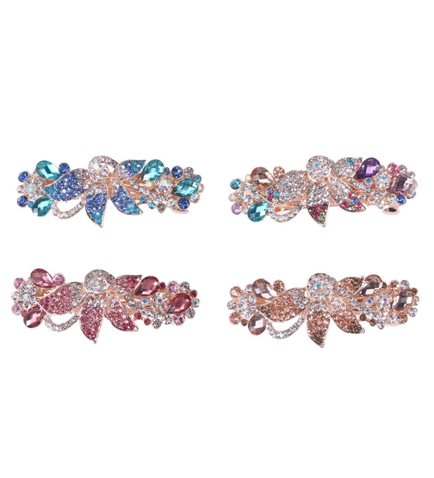 minkissy 4pc Metal Vintage Hair Barrettes Rhinestone Hair Barrettes Hair Barrettes for Girls French Hair Barrettes Rhinestone Hair Accessories Crystal Hair Claw Clip Issue Card Miss Fashion - Buy Online on GoSupps.com
