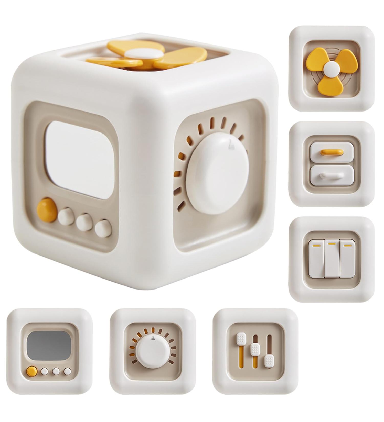 Aronrave Montessori Toys - Busy Activity Cube for 1 Year Olds | Motor Skills Development Fidget Toys for Babies - Buy Online on GoSupps.com