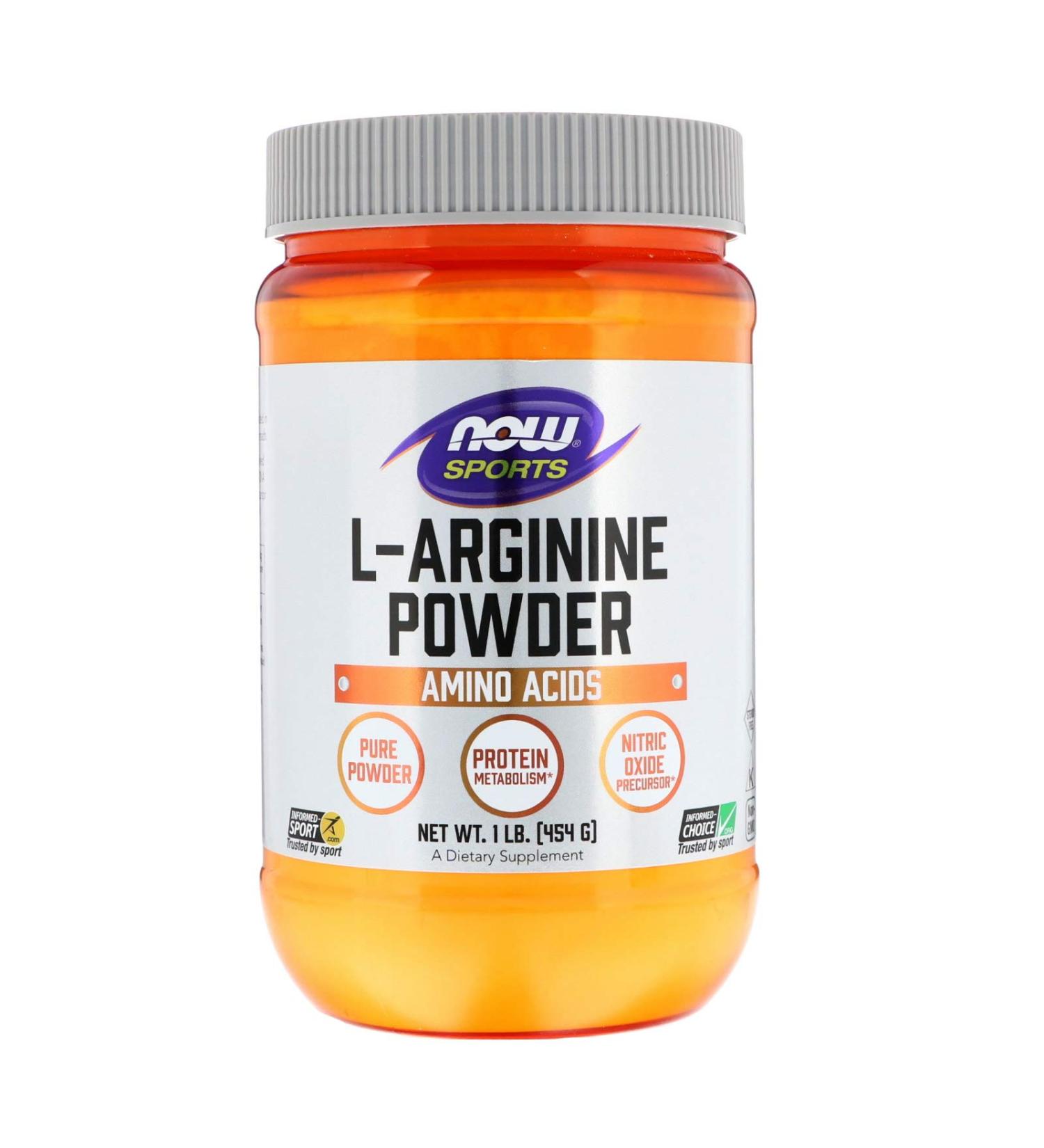 Now Foods L-Arginine Powder 1 lb - Premium Sports Supplement for Enhanced Performance - Buy Online on GoSupps.com