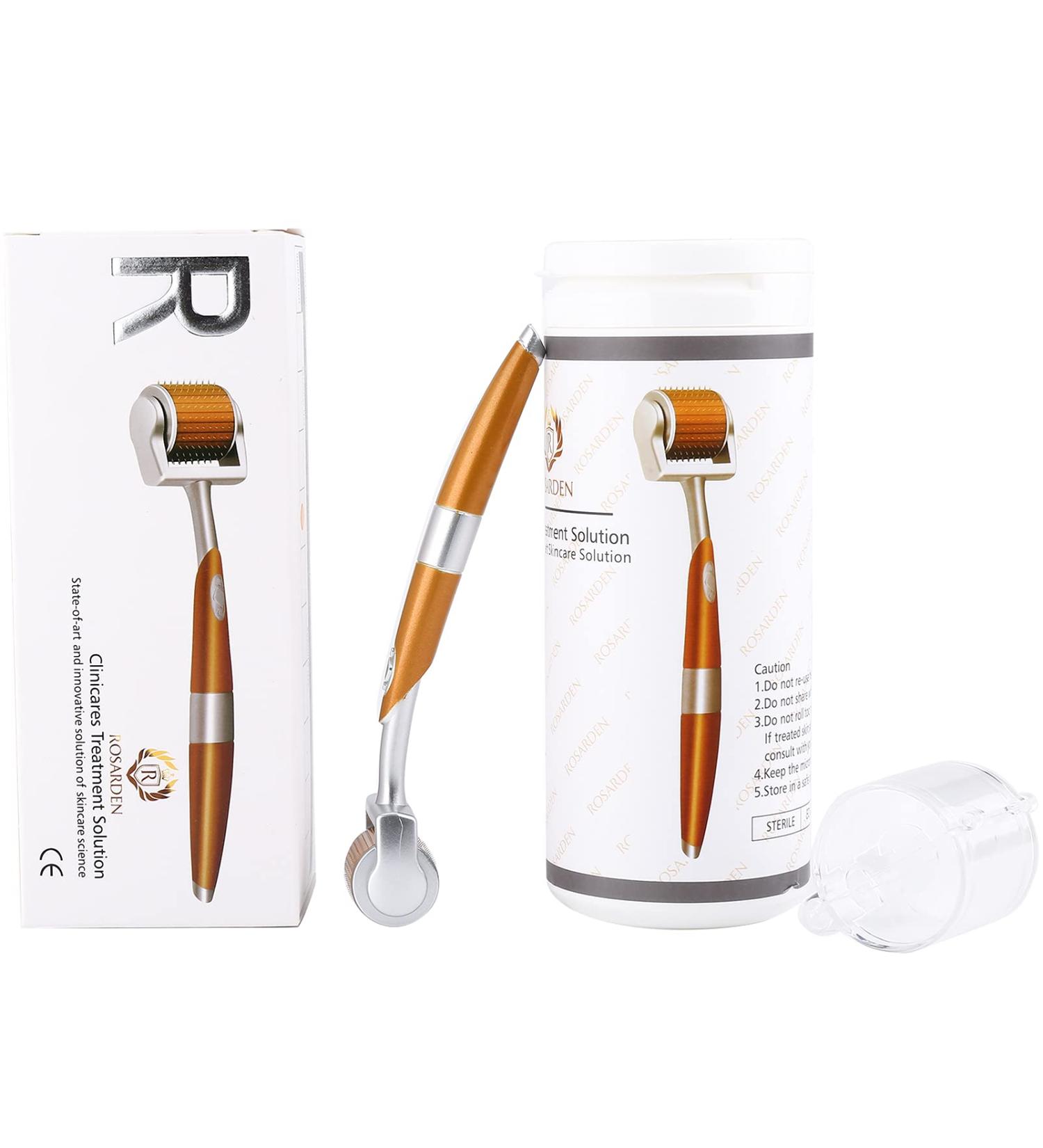 Derma Roller Micro Needle 192 Needle Roller Beauty Tools Microneedle Derma Roller Beard Growth Roller Used for Skin Hair Regeneration Reducing Wrinkles Stretch Marks Acne Scar Removal - Buy Online on GoSupps.com