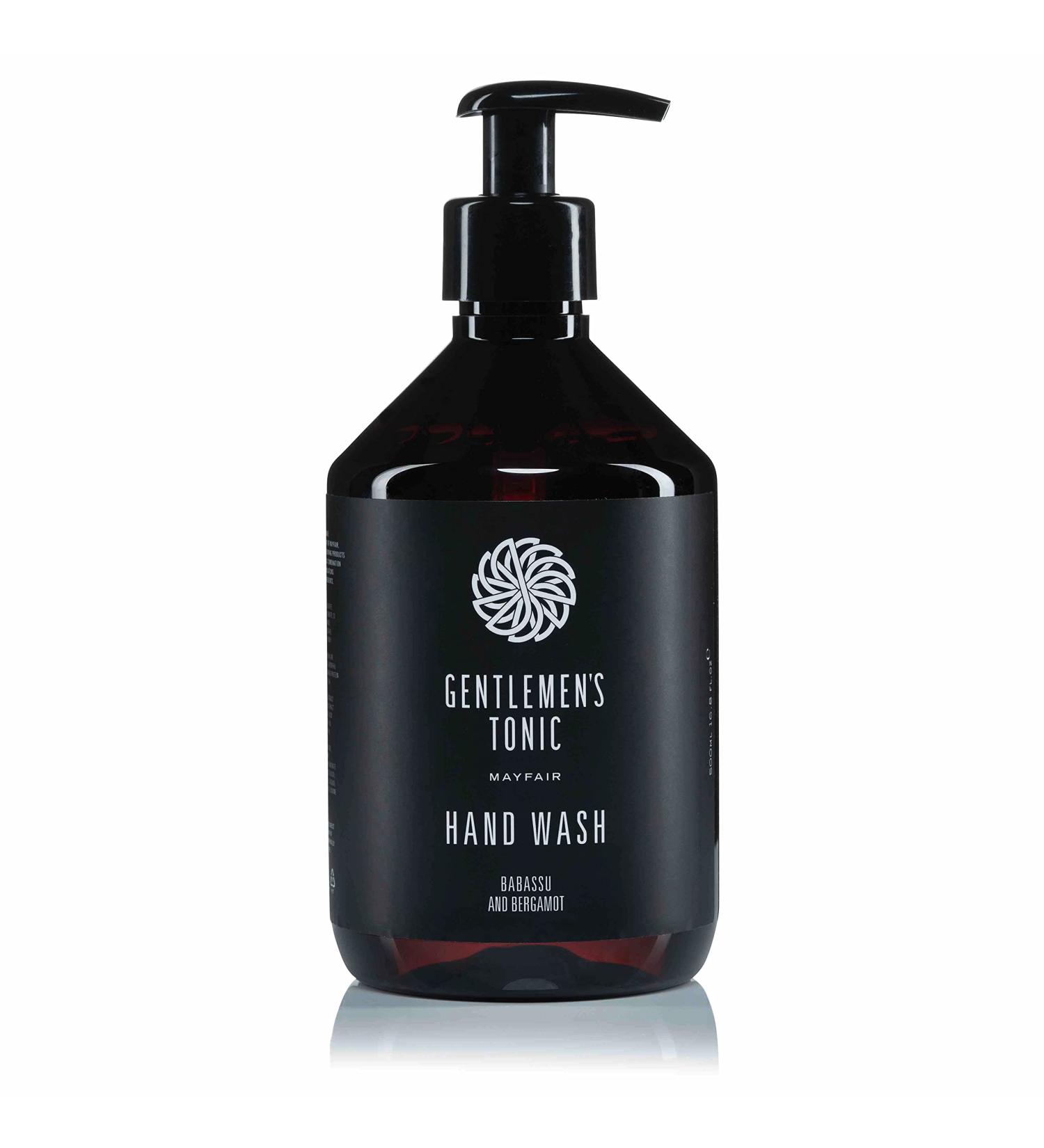 Gentlemen's Tonic Babassu & Bergamot Liquid Hand Wash for Men - 100% Natural & Moisturising 500 Milliliters Black