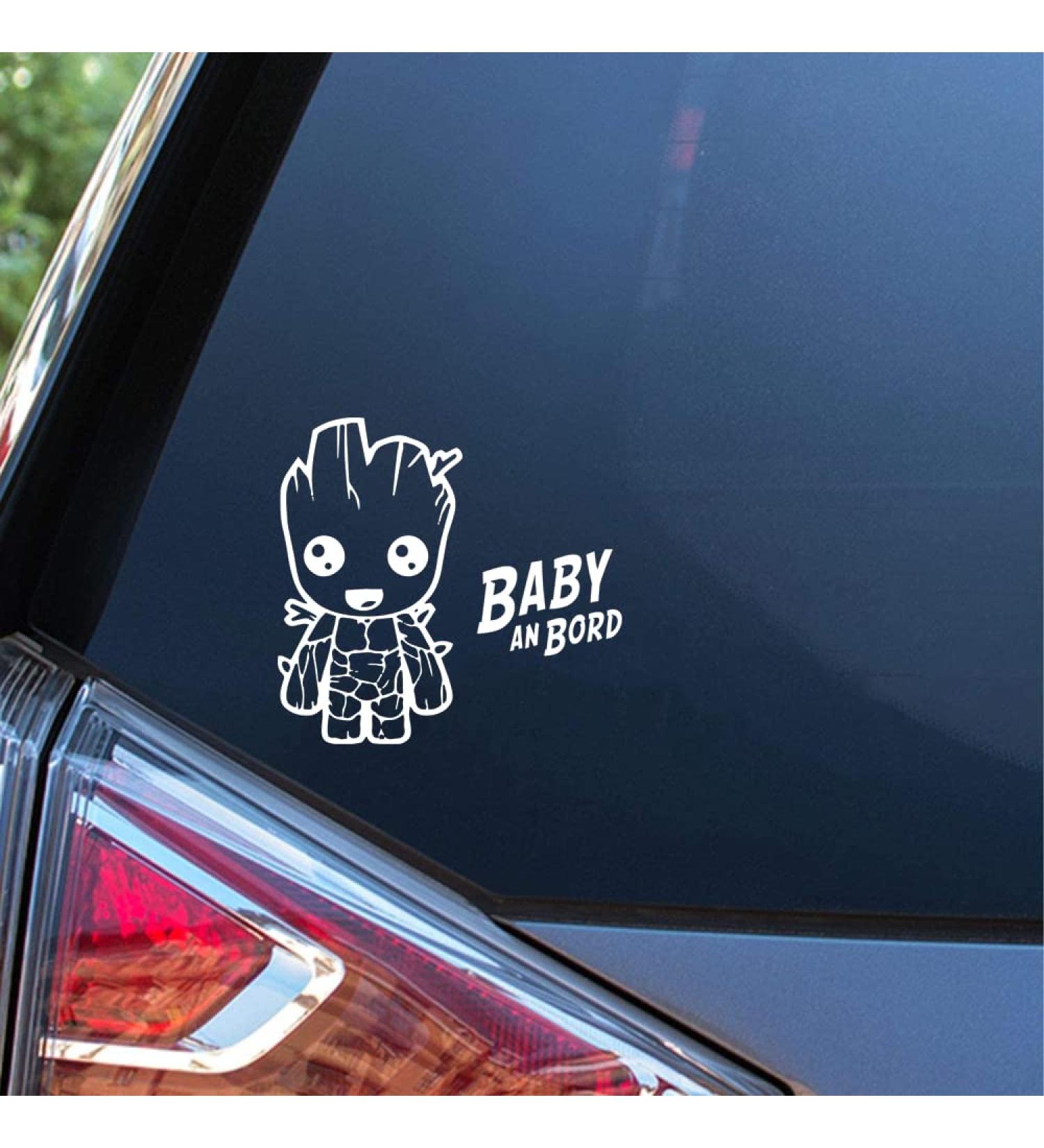 Baby on Board Sticker - Baby Groot Car Sign (2 Pieces) | Safe Travel for Your Little One - Buy Online on GoSupps.com