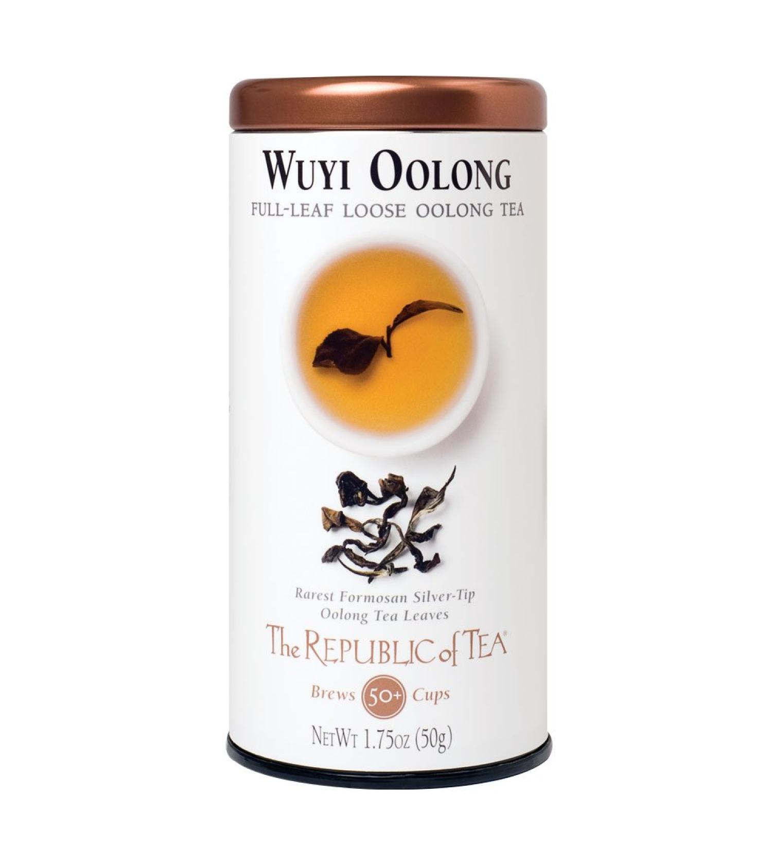 The Republic of Tea Wuyi Oolong Full-Leaf Black Tea, 1.75 Ounces / 50-60 Cups