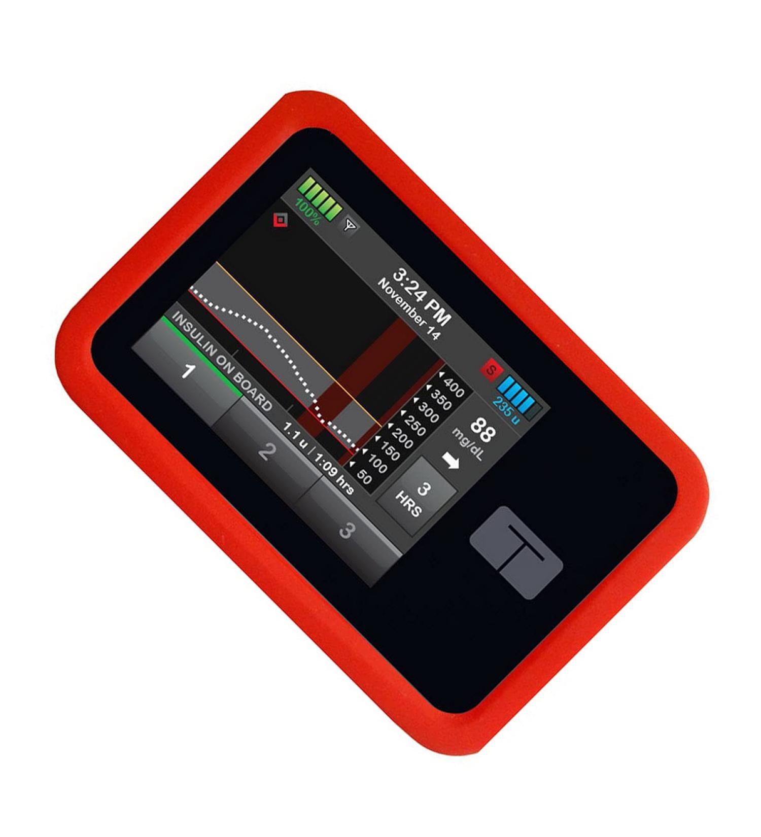 Premium Silicone Case for Tandem Diabetes Care Insulin Pump T Slim X2 - RED - Buy Online on GoSupps.com