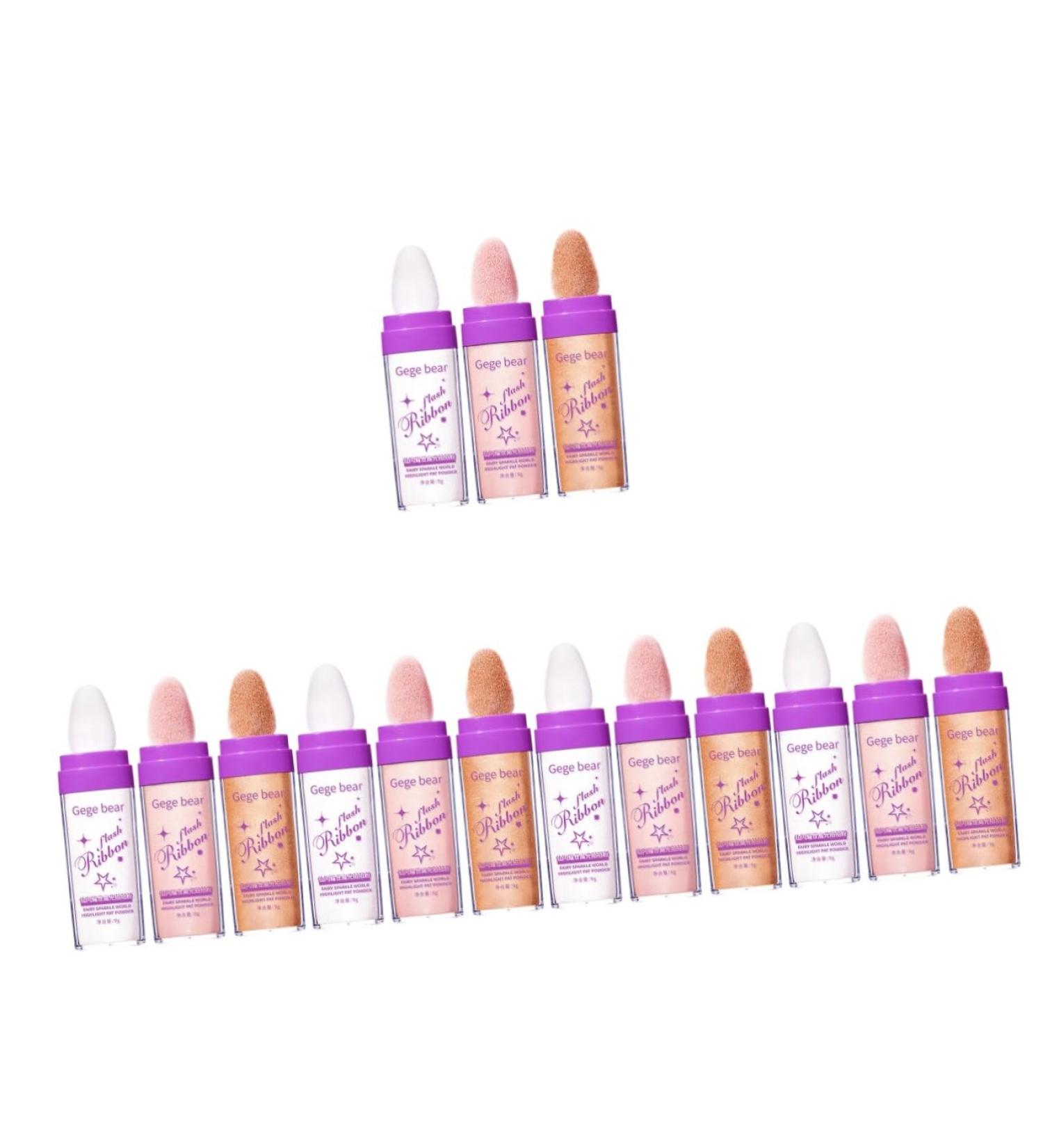 Beavorty 15 Pcs Highlight Pat Powder Makeup Highlighter Face Powder Loose Arm Highlighter Cosmetic The Face 1 count (Pack of 1) Assorted Colorx5pcs - Buy Online on GoSupps.com