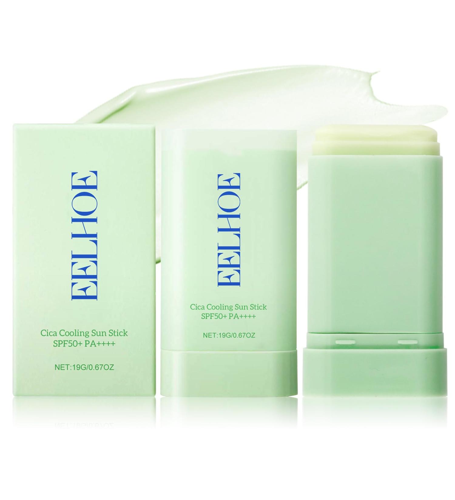 Henjunu Centella Sunscreen Centella Sunscreen Stick Moisturizing Sunscreen Stick Fast Sunscreen Stick Centella Daily Sunscreen SPF 50+ PA++++ Nongreasy Strong UV Protection Centel - Buy Online on GoSupps.com