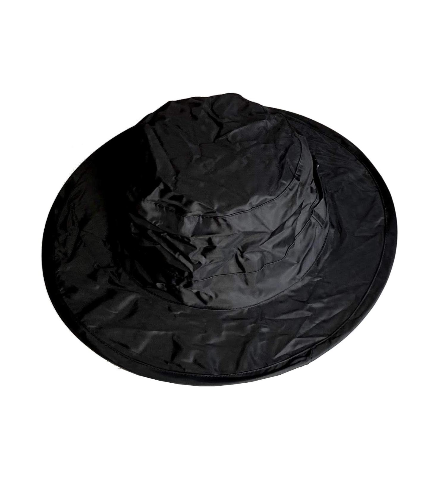 Twist-and-Fold Rain Hat - Unisex - Black - 13 Diameter Brim - Buy Online on GoSupps.com