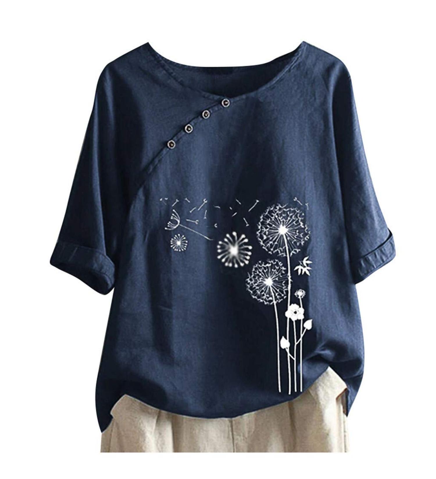 Elegant Women's Summer Ppanguding T-Shirt | Short Sleeve Blouse Tops | Stylish Navy Tunic & Tank Top - Buy Online on GoSupps.com