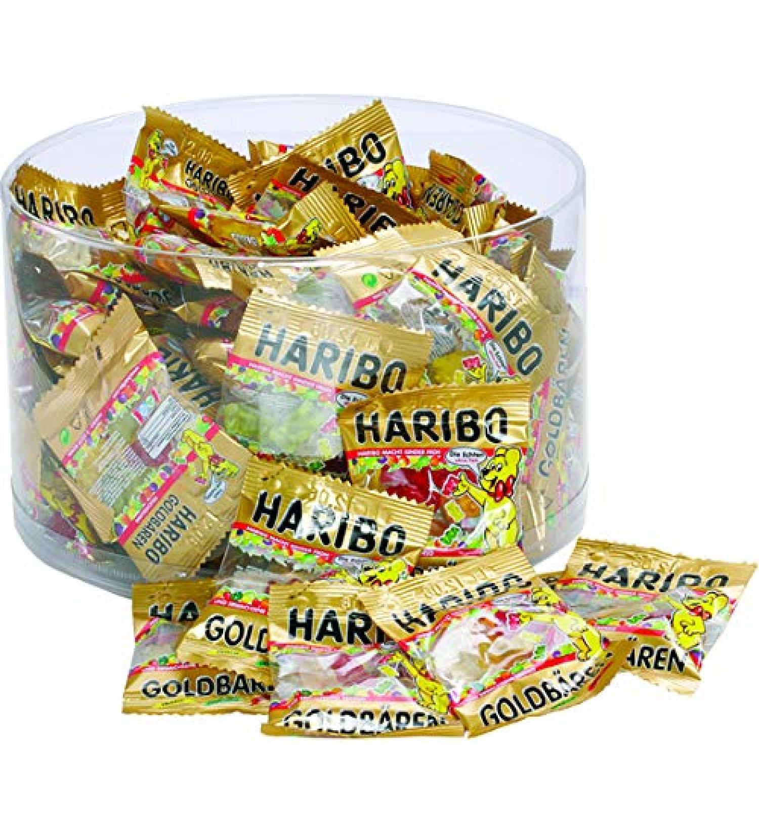 HARIBO Fruit Gum GOLDBEARS mini bag transparent container 100 x 10 g (1 kg)