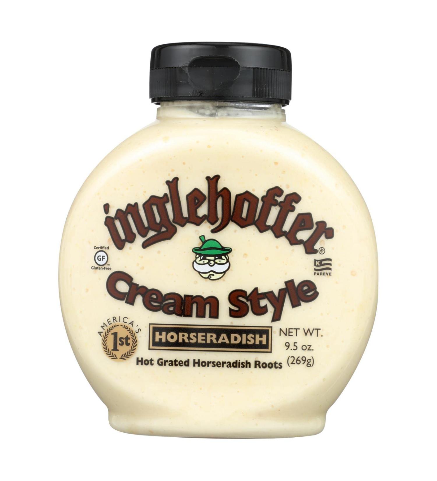 Inglehoffer Cream Style Horseradish, 9.5-Ounce Squeezable Bottles (Pack of 2)