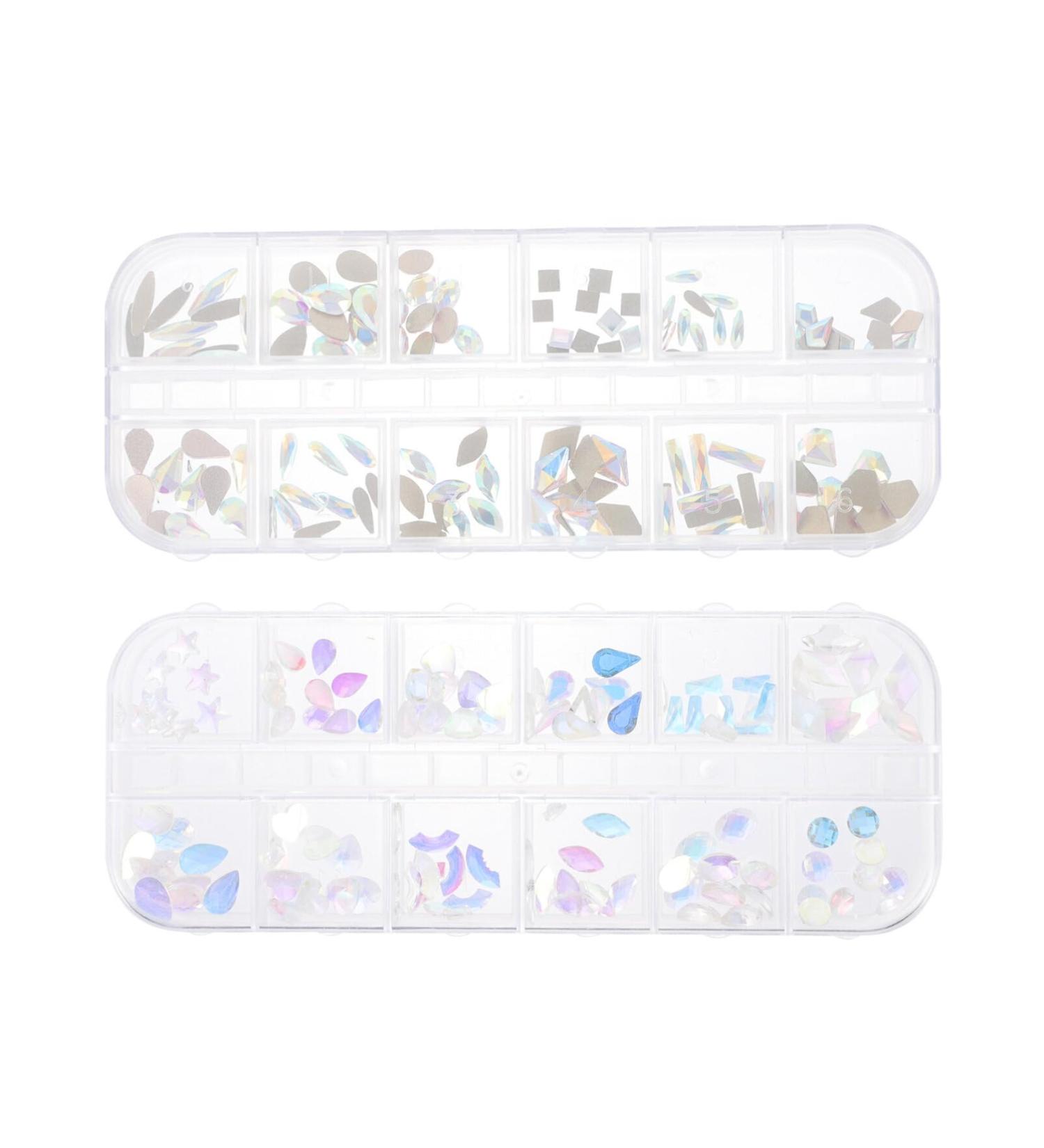 BIUDECO 2 Boxes Nail Rhinestones Nail Art Rhinestones Leaf Slice Nail Decor Diy Nail Art Decorations Nail Art Supplies Nail Art Glitter Crystal Crystals Decor 3d Nail Flakes Symphony Resin - Buy Online on GoSupps.com