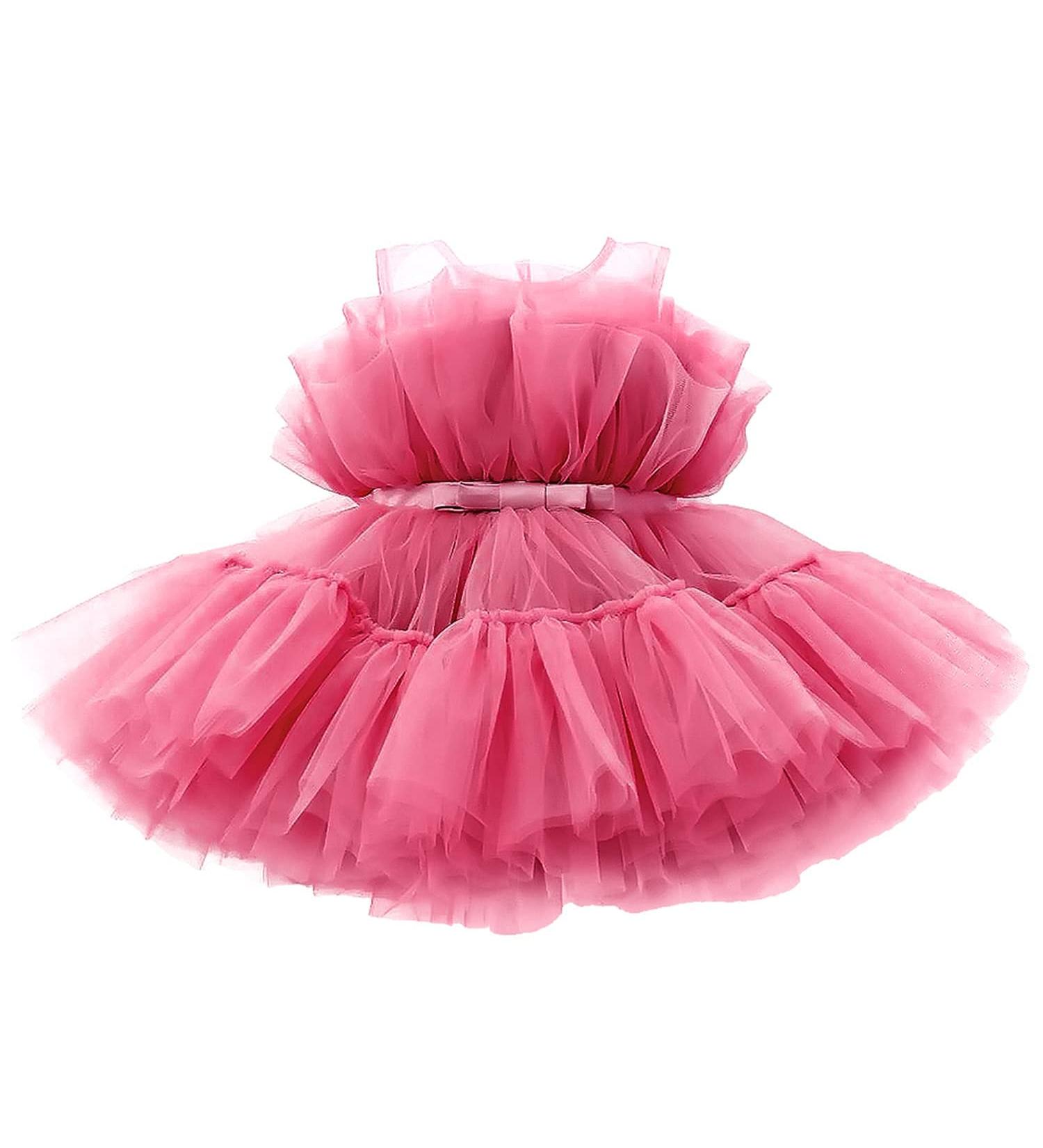NNJXD Baby Girls Flower Princess Birthday Party Dress 766 Hot Pink-a | Size 4-5 Years - Buy Online on GoSupps.com