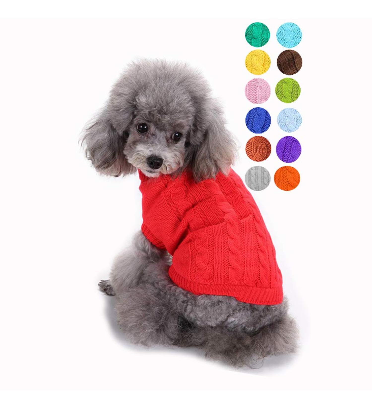 Cozy Red Small Dog Sweater & Cat Sweatshirt - Warm Pet Clothing for Small Dogs & Kittens (XL) - Buy Online on GoSupps.com