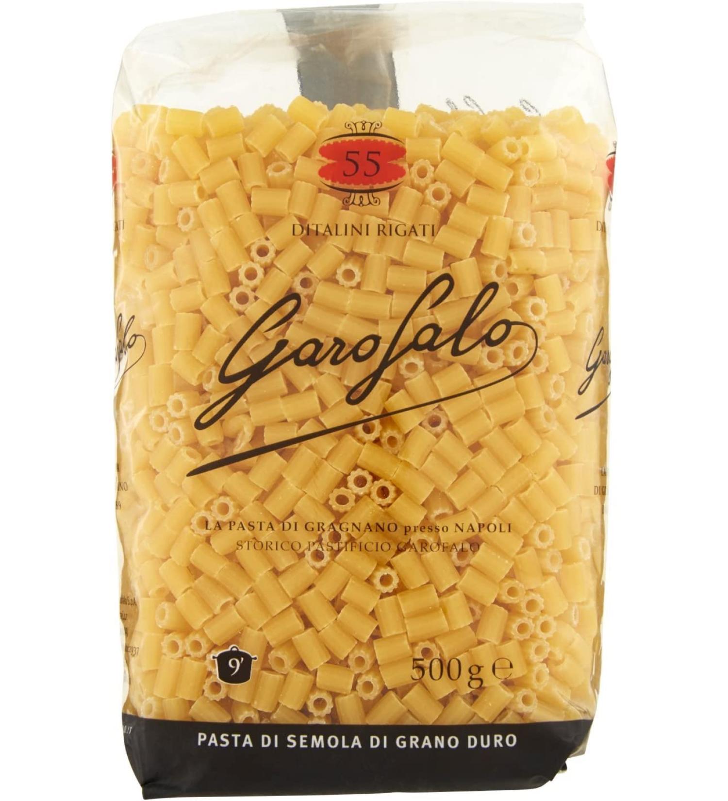  Garofalo Garofalo Pasta di Gragnano IGP Ditalini Rigati No. 55 Short Pasta 100% Neapolitan Pack of 10 500 g - Buy Online on GoSupps.com