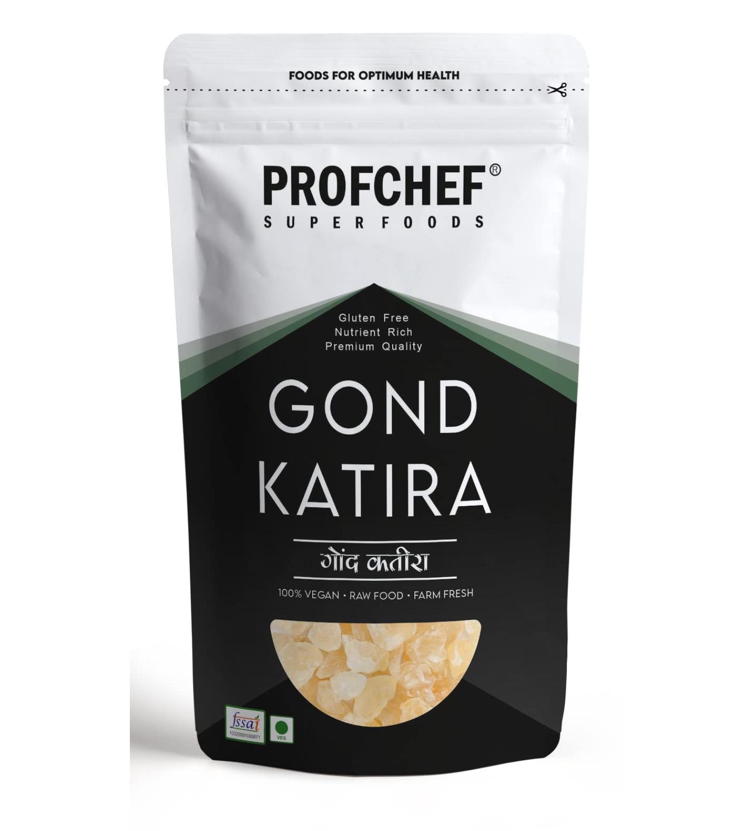 Profchef Gond Katira (Tragacanth Gum) - 200gm (Amazing Cooling Properties) (Pack of 3)