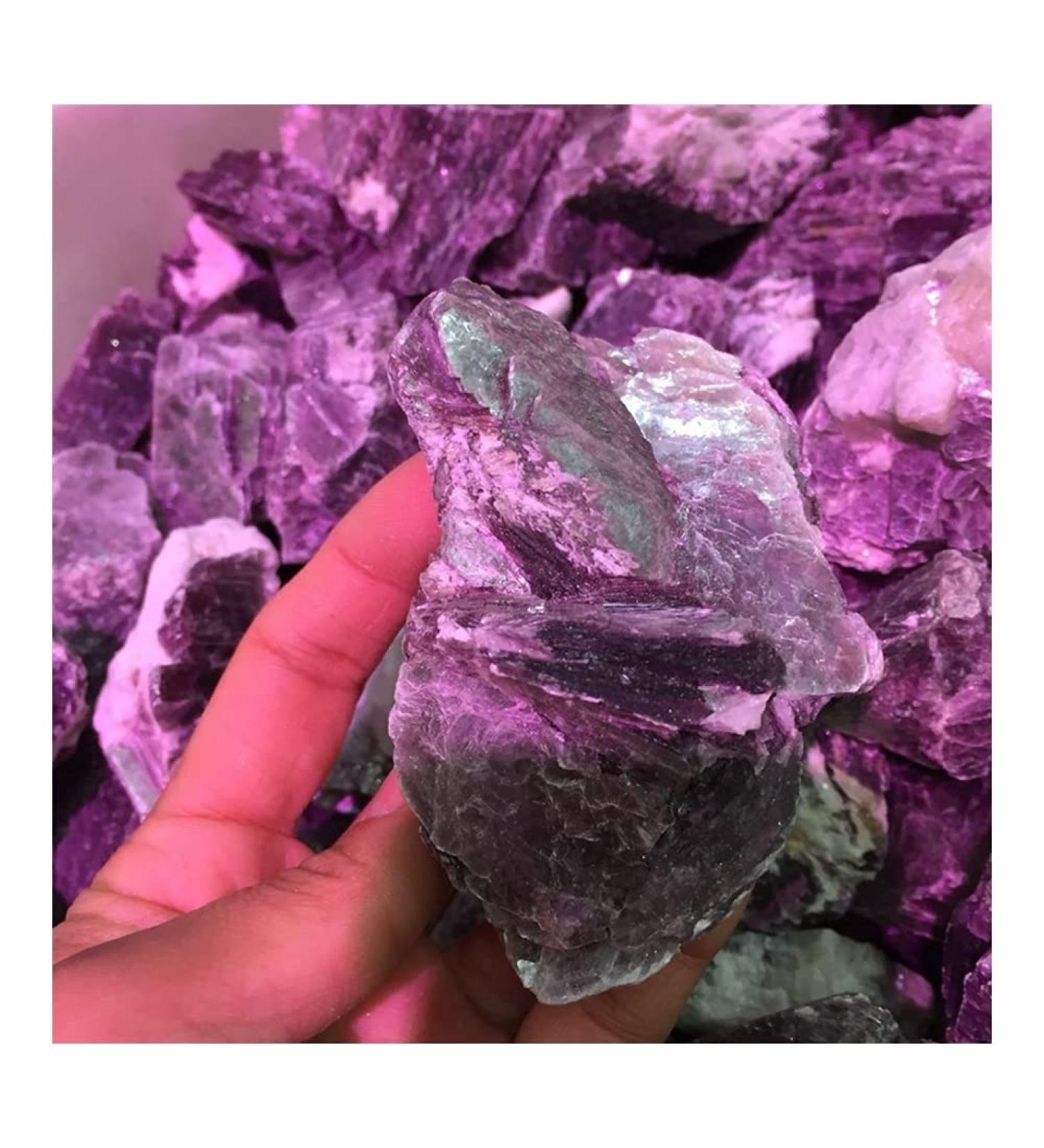 Crystal Natural Rough lepidolite Crystal Gemstone Reiki raw Purple Crystal for Home Decoration ERTEYIN - Buy Online on GoSupps.com