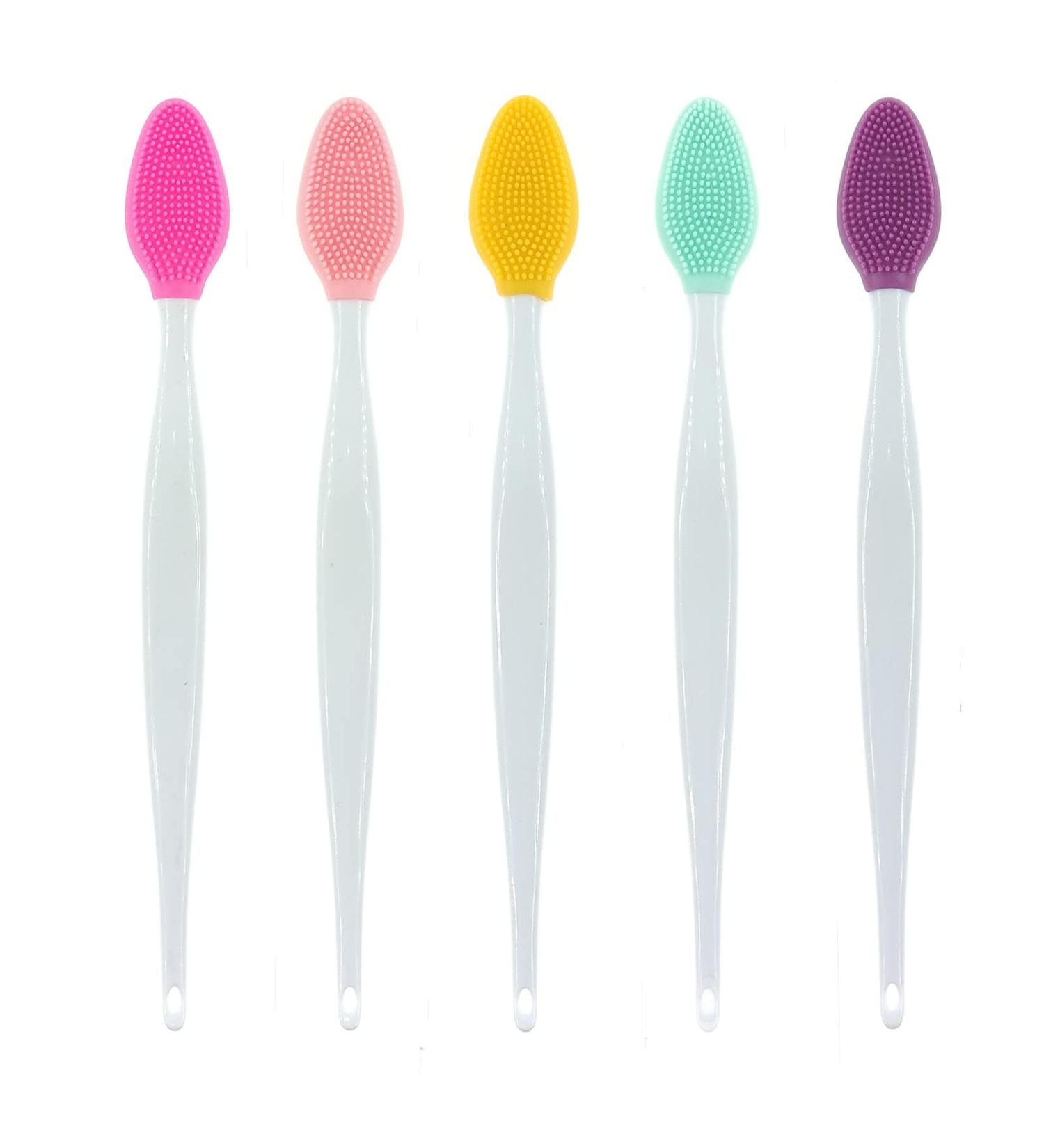 ZHIYE 5-Piece Silicone Exfoliating Lip Brush Set for Smoother & Fuller Lips - Buy Online on GoSupps.com