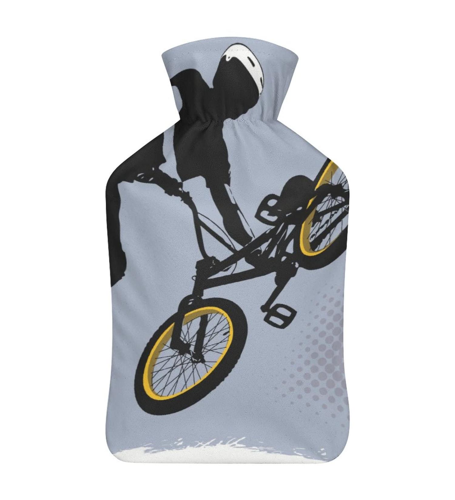 Hot Water Bottle with Lid - Motocross Motorcycle Rubber for Pain Relief Cramps & Therapy - Buy Online on GoSupps.com