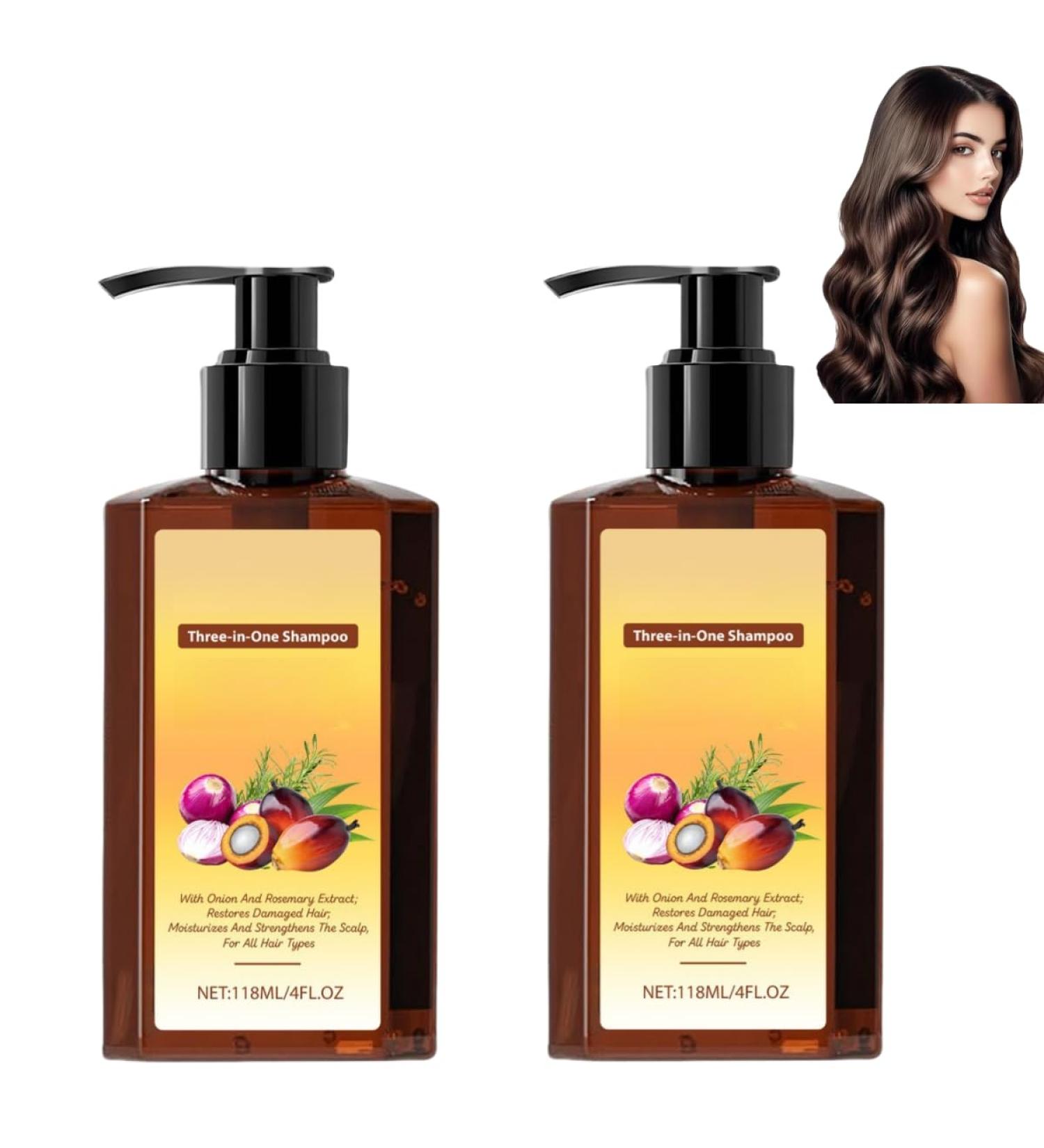  SUYOIKHGMN 3-in-1 nourishing shampoo with rosemary and onion richly moisturizes reduces hair loss strengthens roots and adds shine. Suitable for men and women. - Buy Online on GoSupps.com
