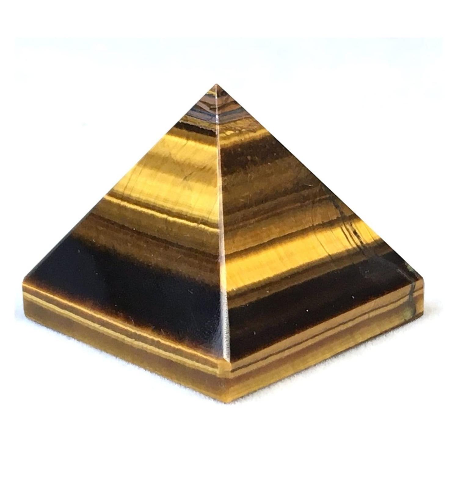 Natural Crystal Rough Natural Crystal Gemstone Pyramid Healing Tiger Eyes Stone Pyramid for Home Decoration - Buy Online on GoSupps.com