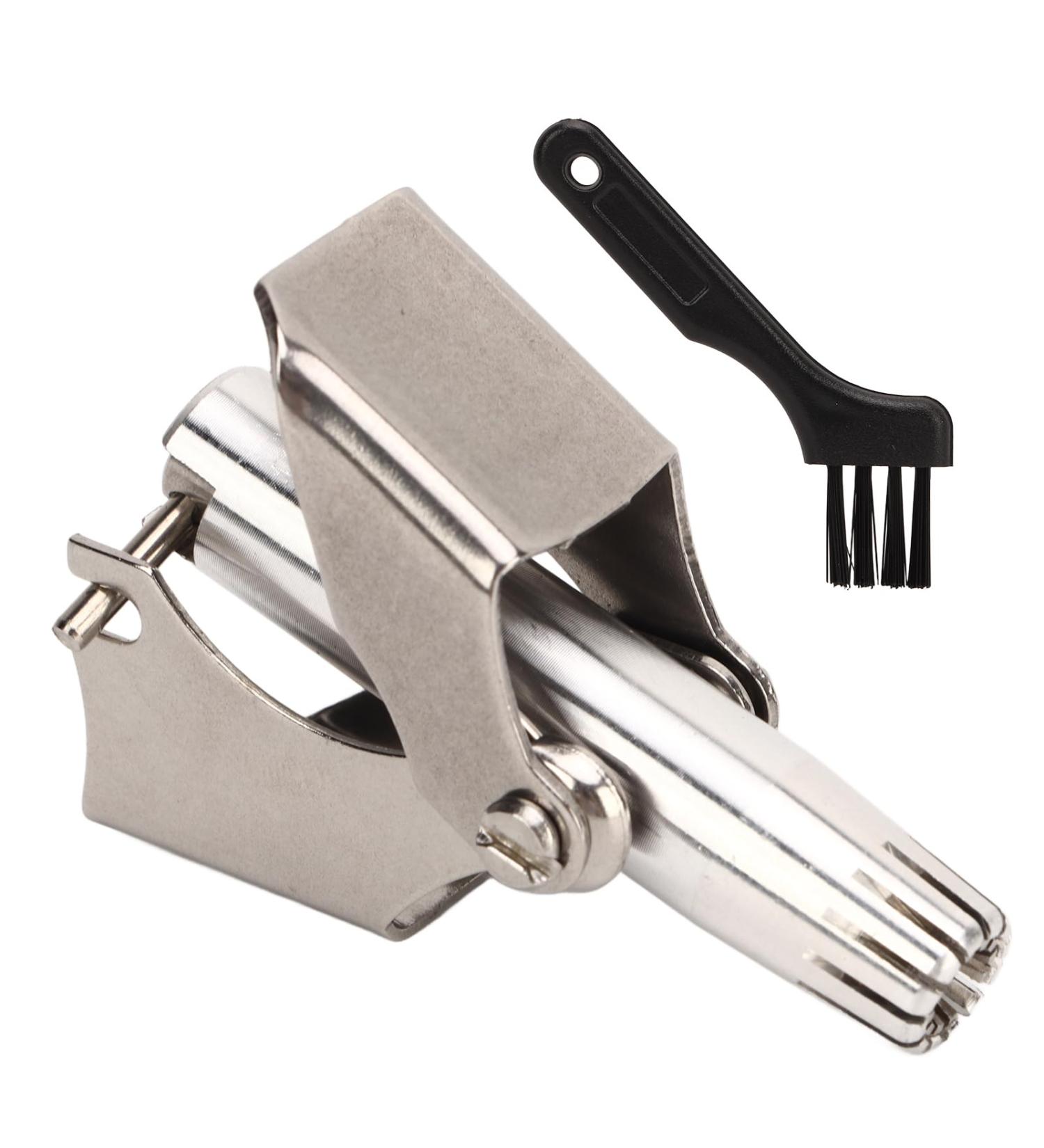 Premium Stainless Steel Nasal Hair Trimmer - Manual Battery-Free Washable with 360 Rotating Cutter for Efficient Ear & Nose Hair Removal - Buy Online on GoSupps.com