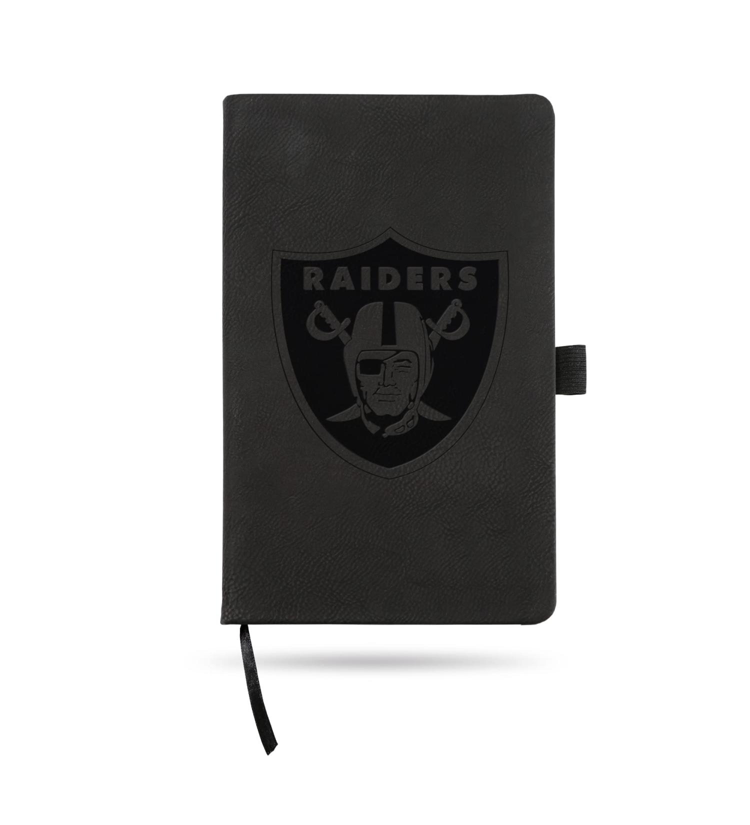 Rico Industries NFL Las Vegas Raiders Black Laser Engraved Small Notepad Jounral/Notepad 8.25" x 5.25"- Office Accessory - Buy Online on GoSupps.com