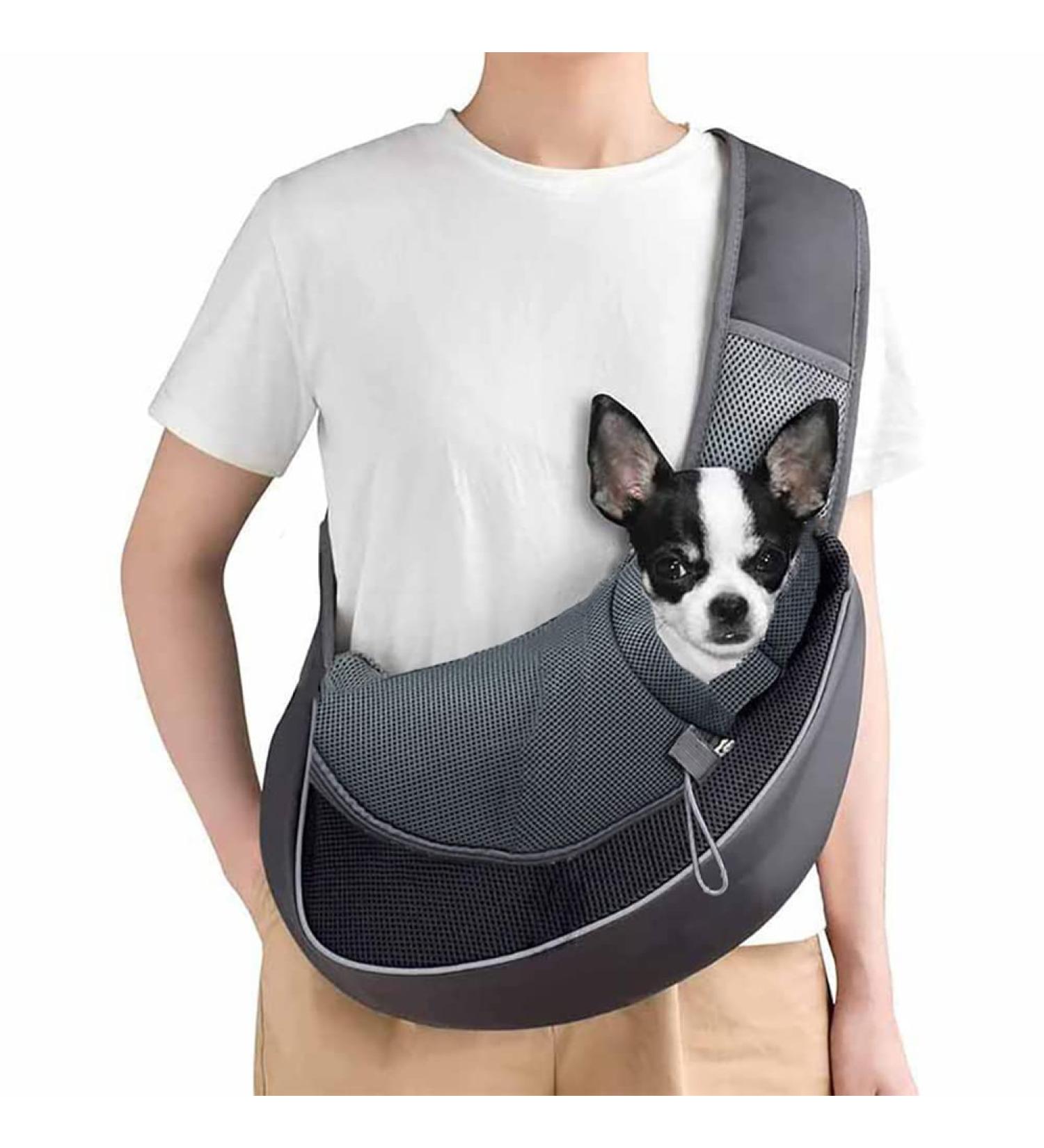 Pet Sling Carrier Bag Dog Cat Hand-Free Sling Carrier Shoulder Bag Breathable Mesh Pet Puppy Travel Bag Handbag Adjustable Shoulder Strap Pet Tote Bag For Small Dog Cat Puppy Outdoor Walking Travel Grey - Buy Online on GoSupps.com