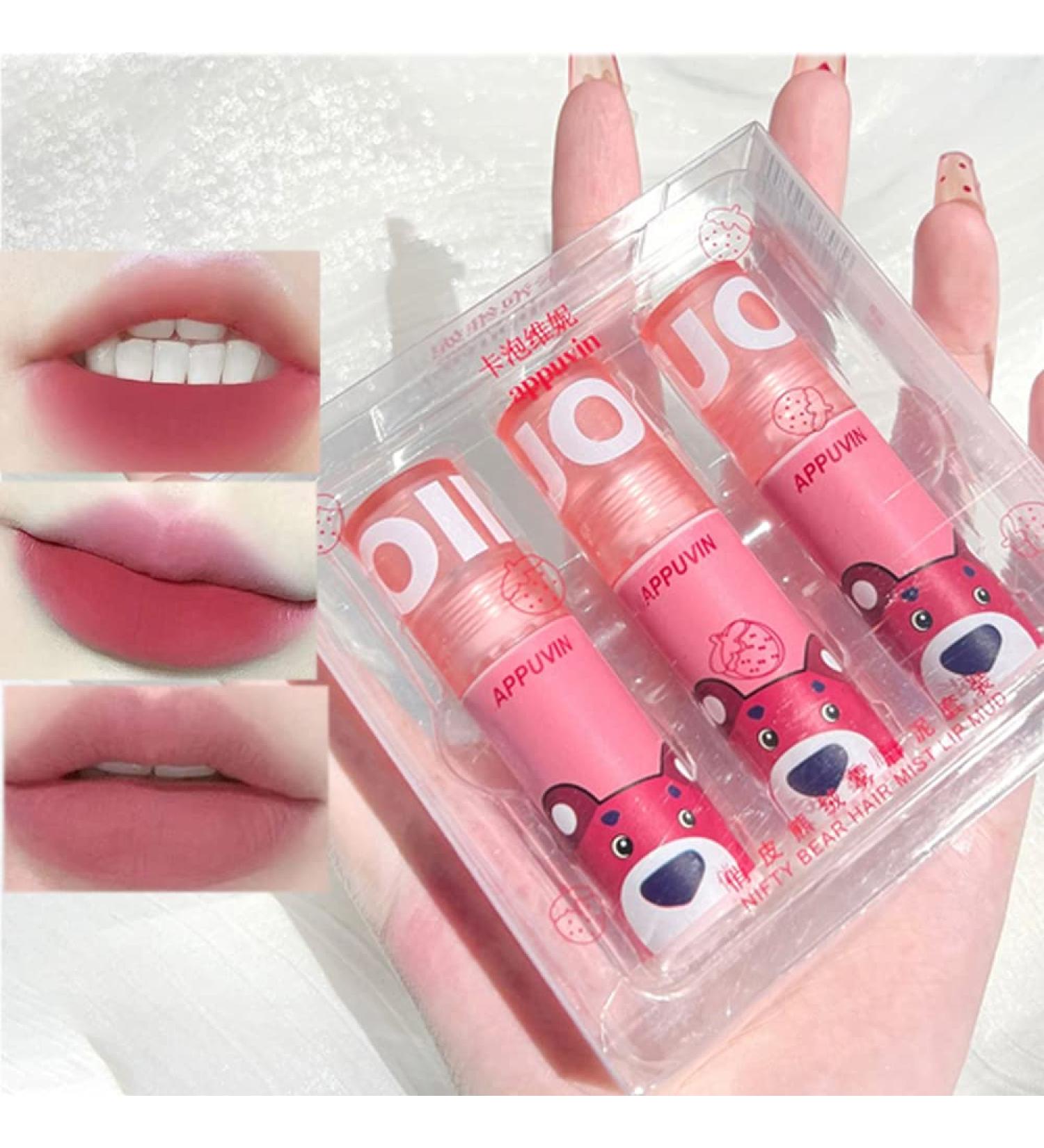 Sitovely Mini Velvet Matte Lipstick Set | 3 Waterproof & Long-Lasting Smudge Proof Pink Lip Gloss | Makeup Kit with Gift Box | Mud Texture - Buy Online on GoSupps.com