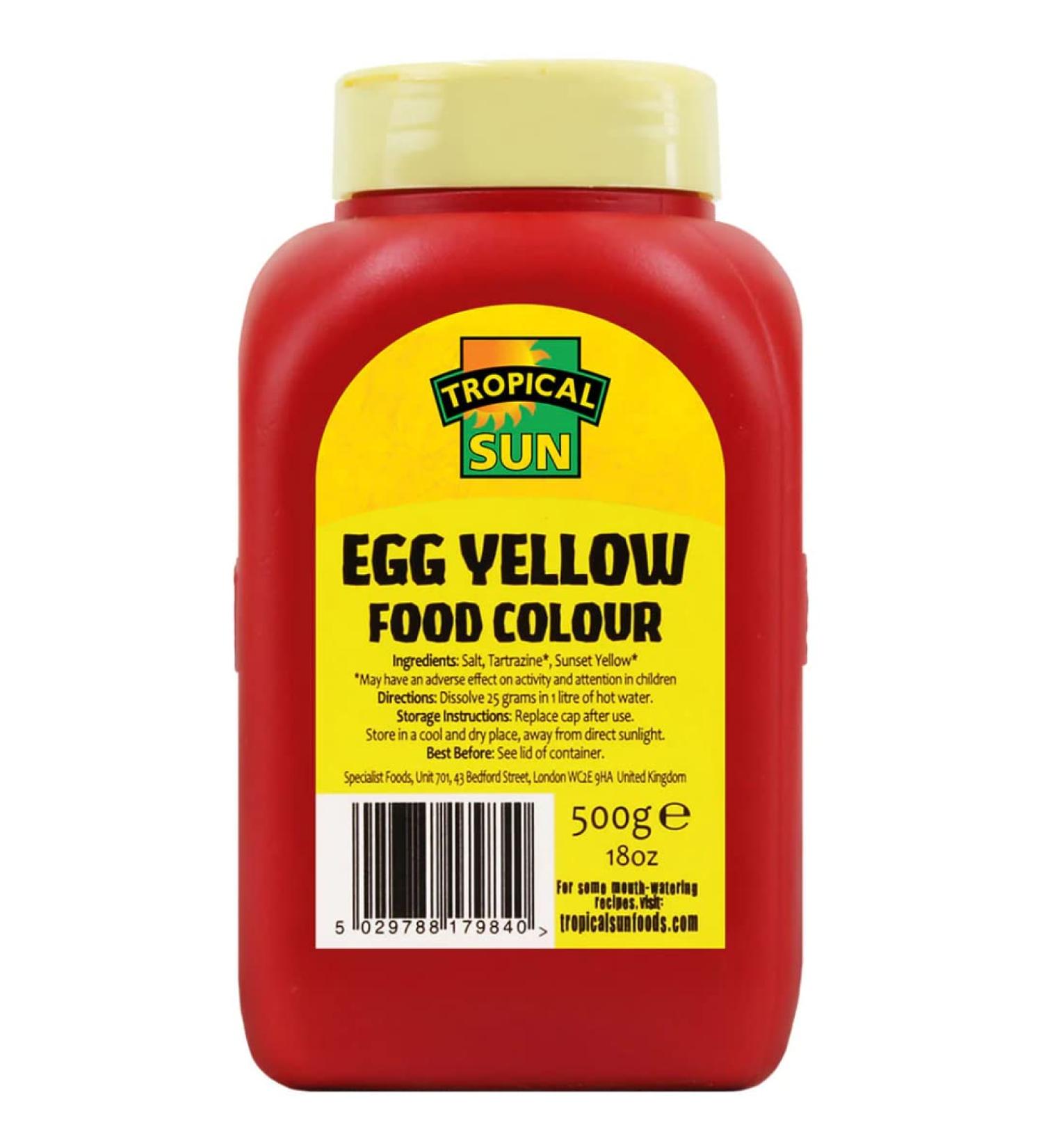 Tropical Sun Food Colour Egg Yellow 20 x 500g