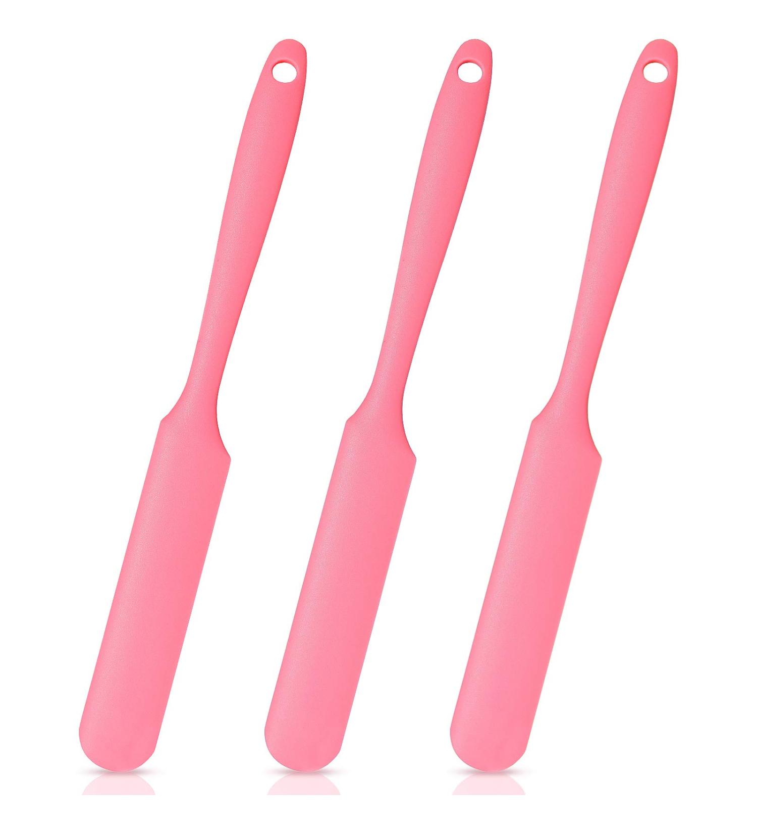 Mudder 3pc Non-Stick Silicone Wax Spatulas Pink Hair Removal Sticks for Home & Salon Use - Buy Online on GoSupps.com