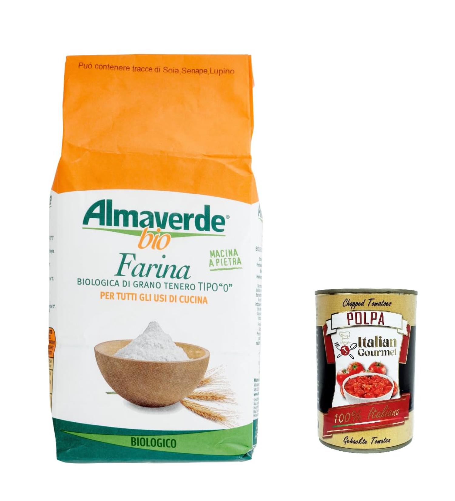  Italian Gourmet E.R. Organic wheat flour Almaverde Type "0" used for all kitchens 1000g + Italian Gourmet Polpa 400g - Buy Online on GoSupps.com