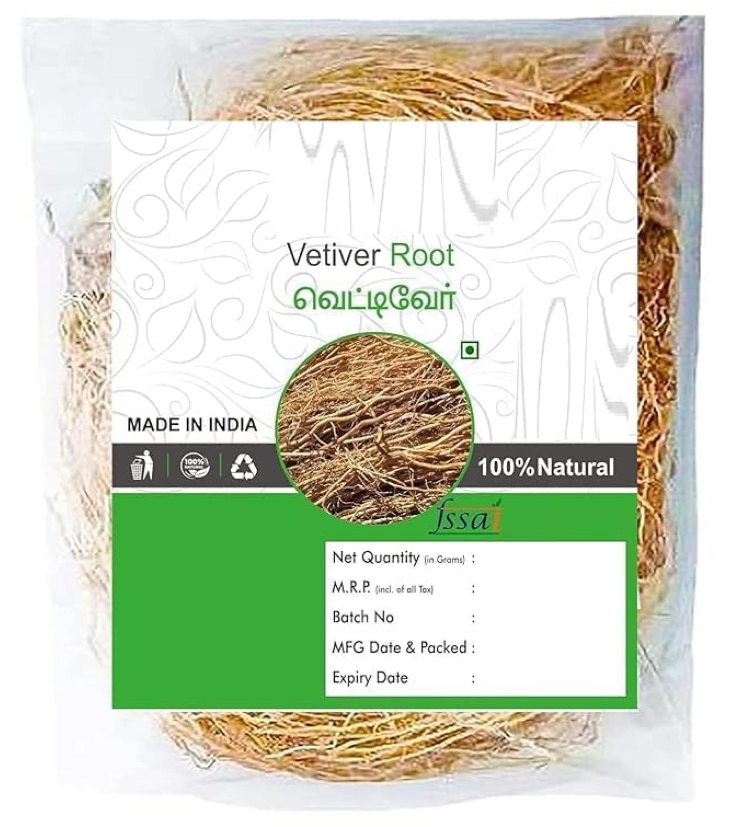aj Vetiver Root 100g Khus Root Vetiveria Zizanioides Vala Kas Ramacham Vetiver for Hair Growth Healthy Skin (Pack of 1 X 100g) - Buy Online on GoSupps.com