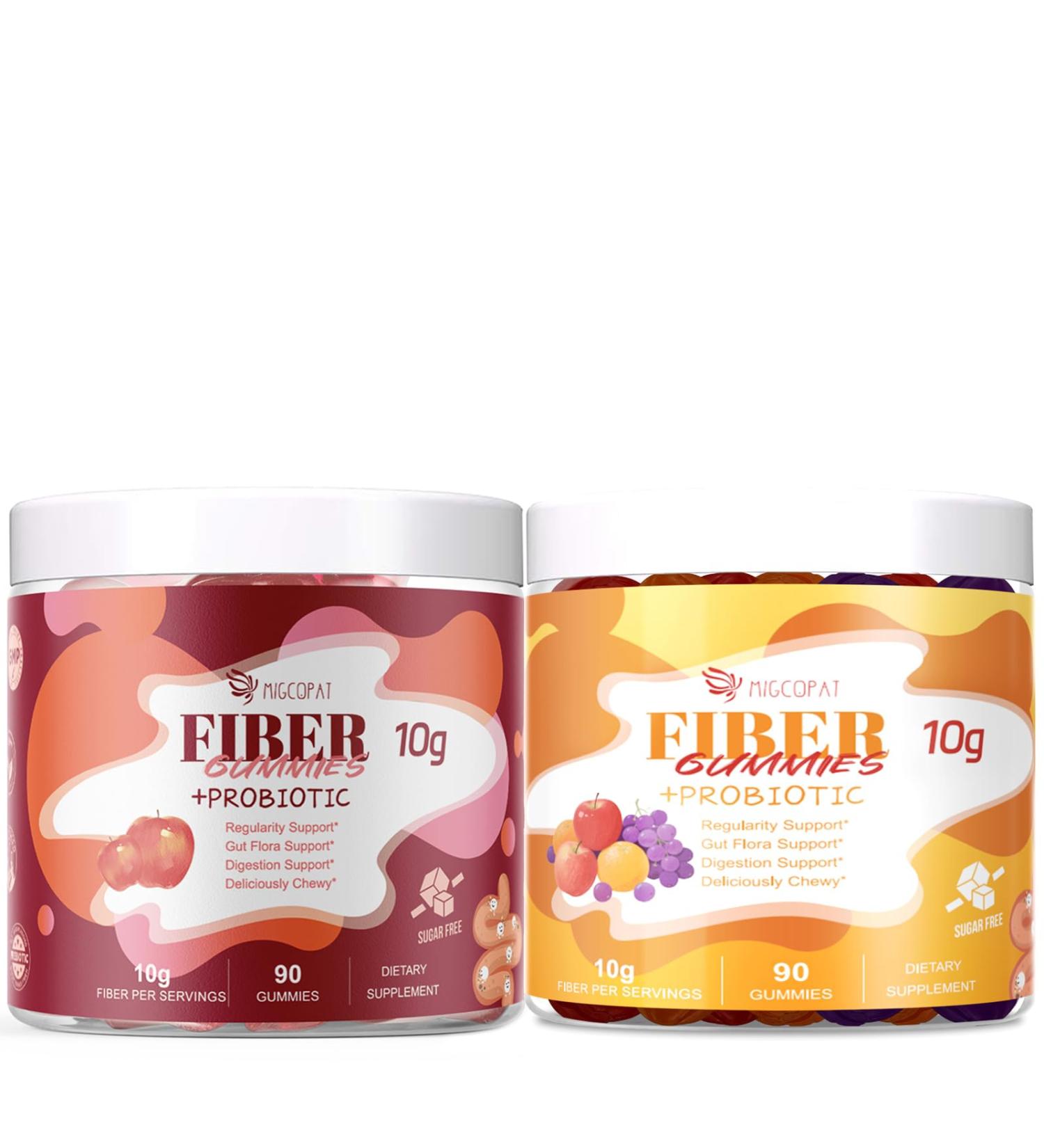 Migcopat (Grape Apple Orange) Fiber Gummies+Apple Gummies - Buy Online on GoSupps.com